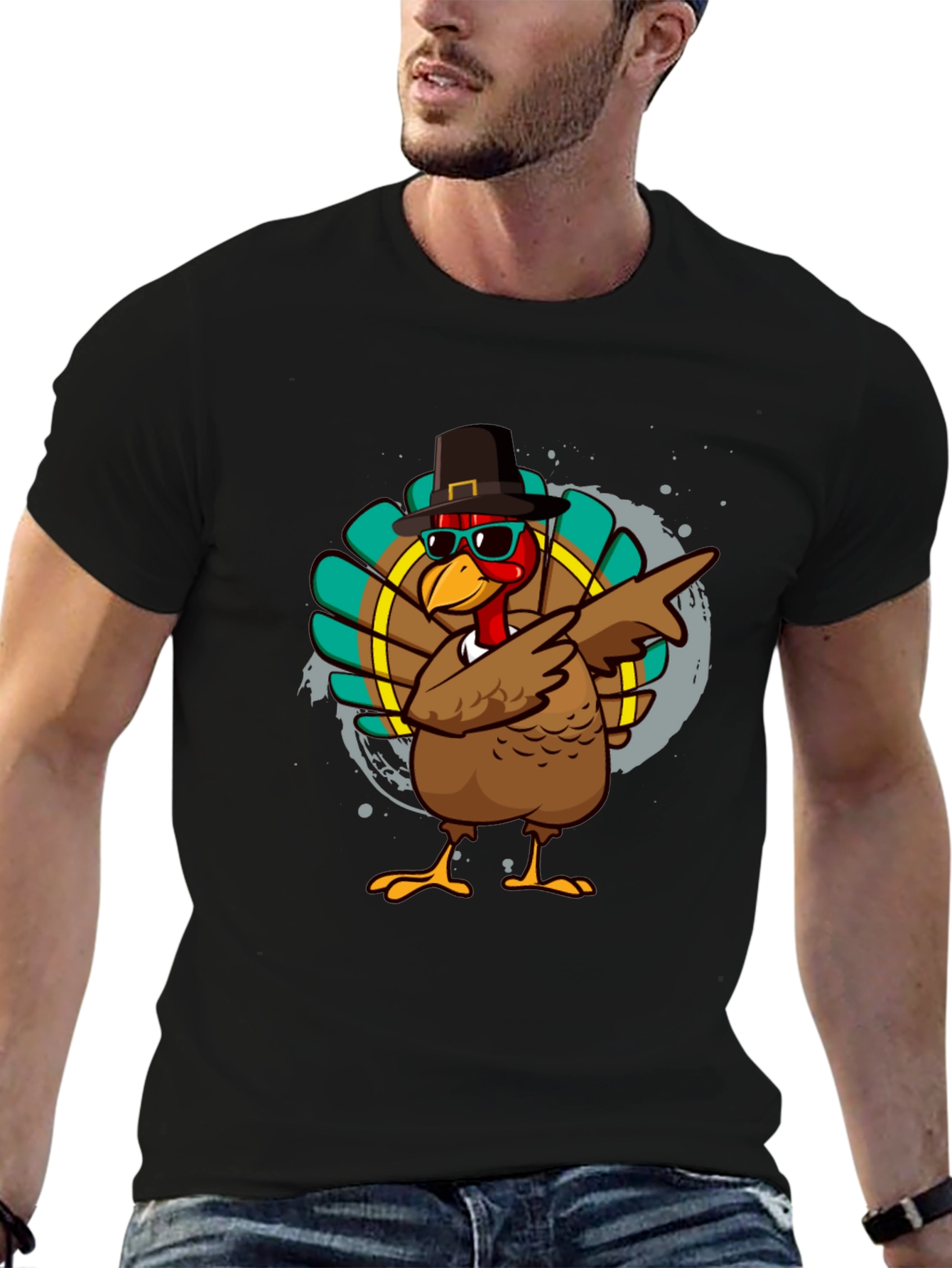 Funny Thanksgiving Turkey Dab T-Shirt