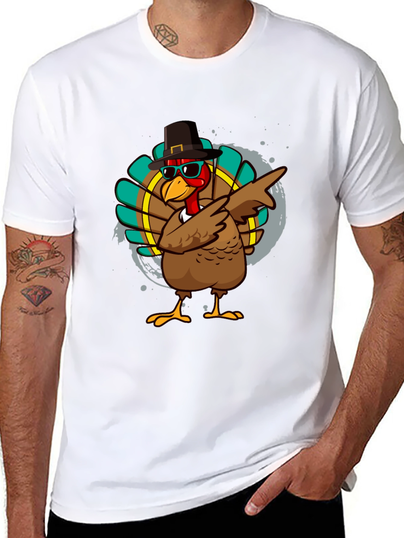 Funny Thanksgiving Turkey Dab T-Shirt