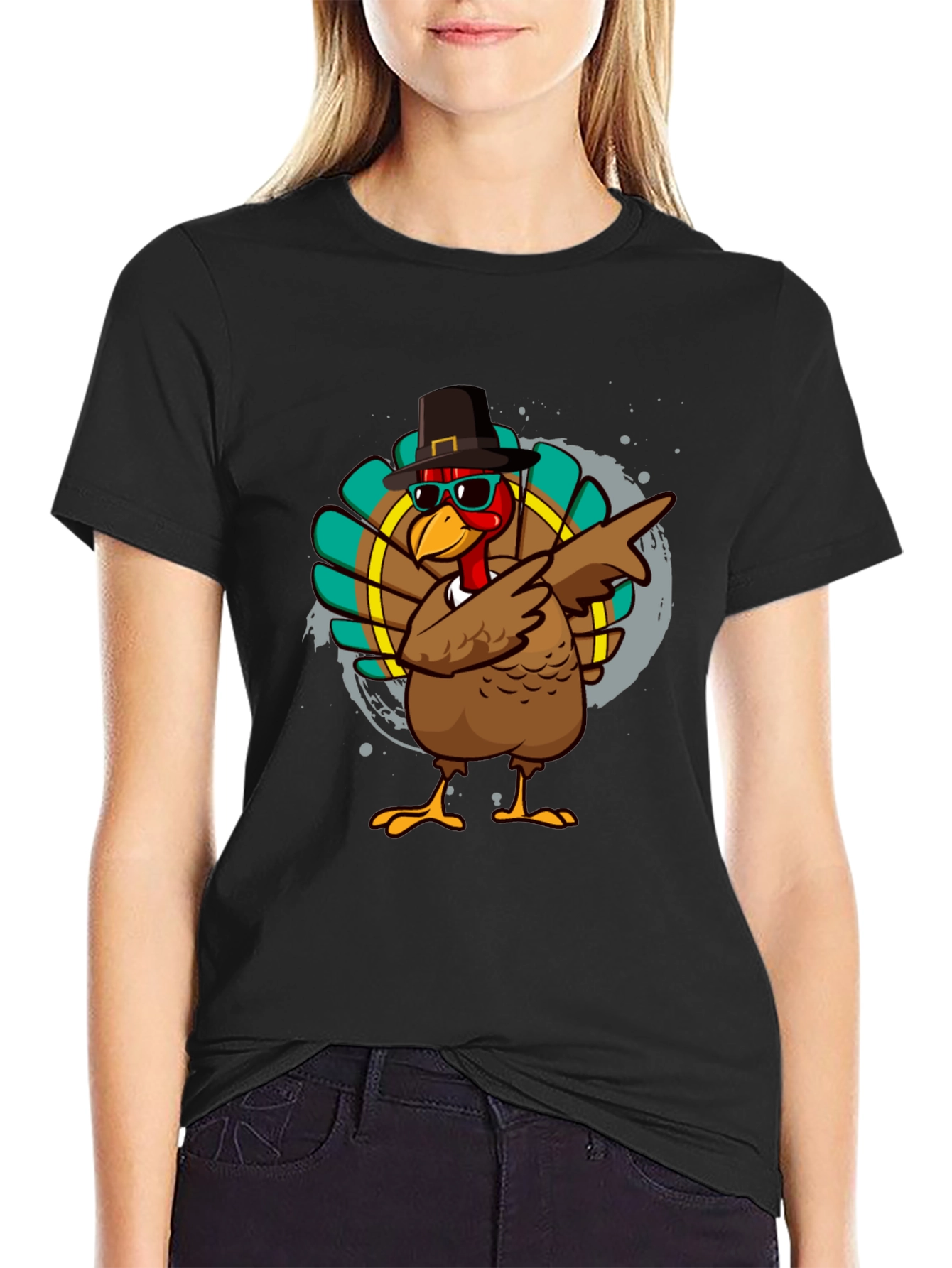 Funny Thanksgiving Turkey Dab T-Shirt