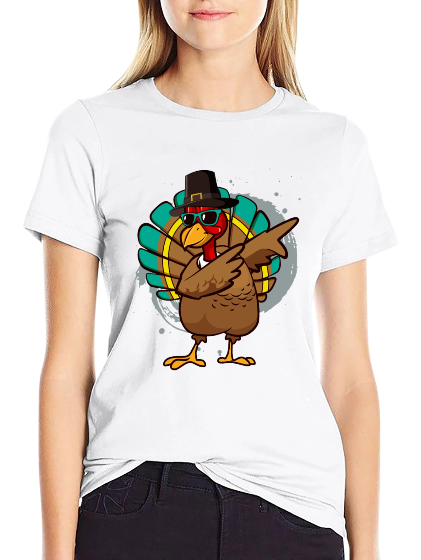 Funny Thanksgiving Turkey Dab T-Shirt