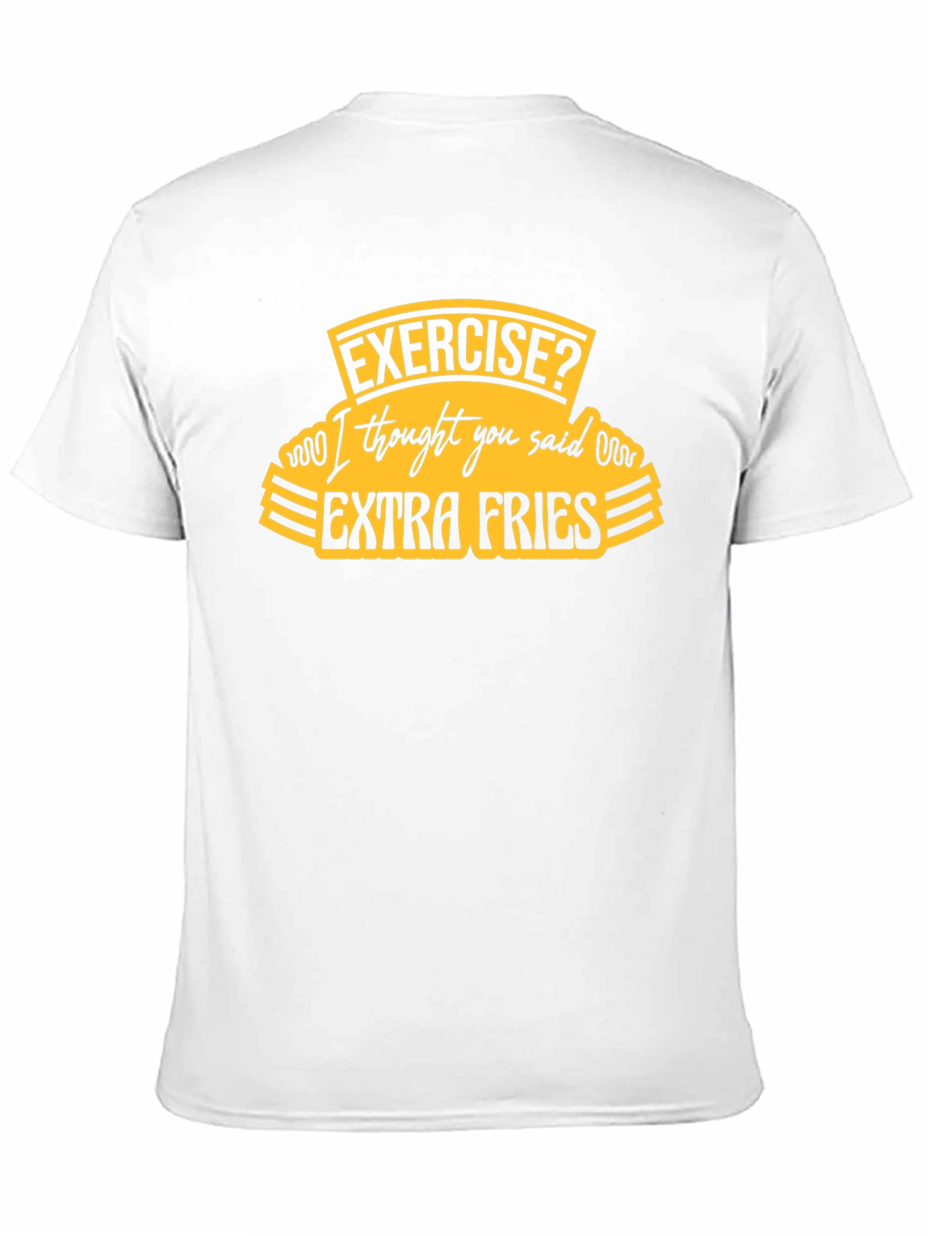 Funny Extra Fries Black T-Shirt