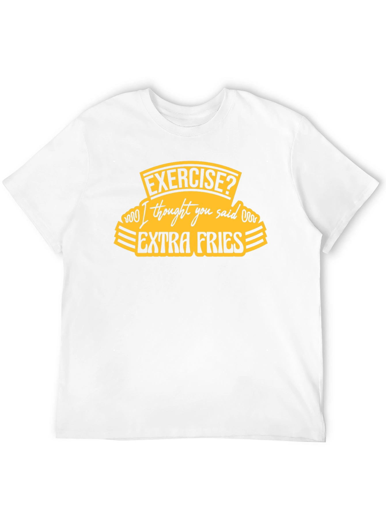 Funny Extra Fries Black T-Shirt