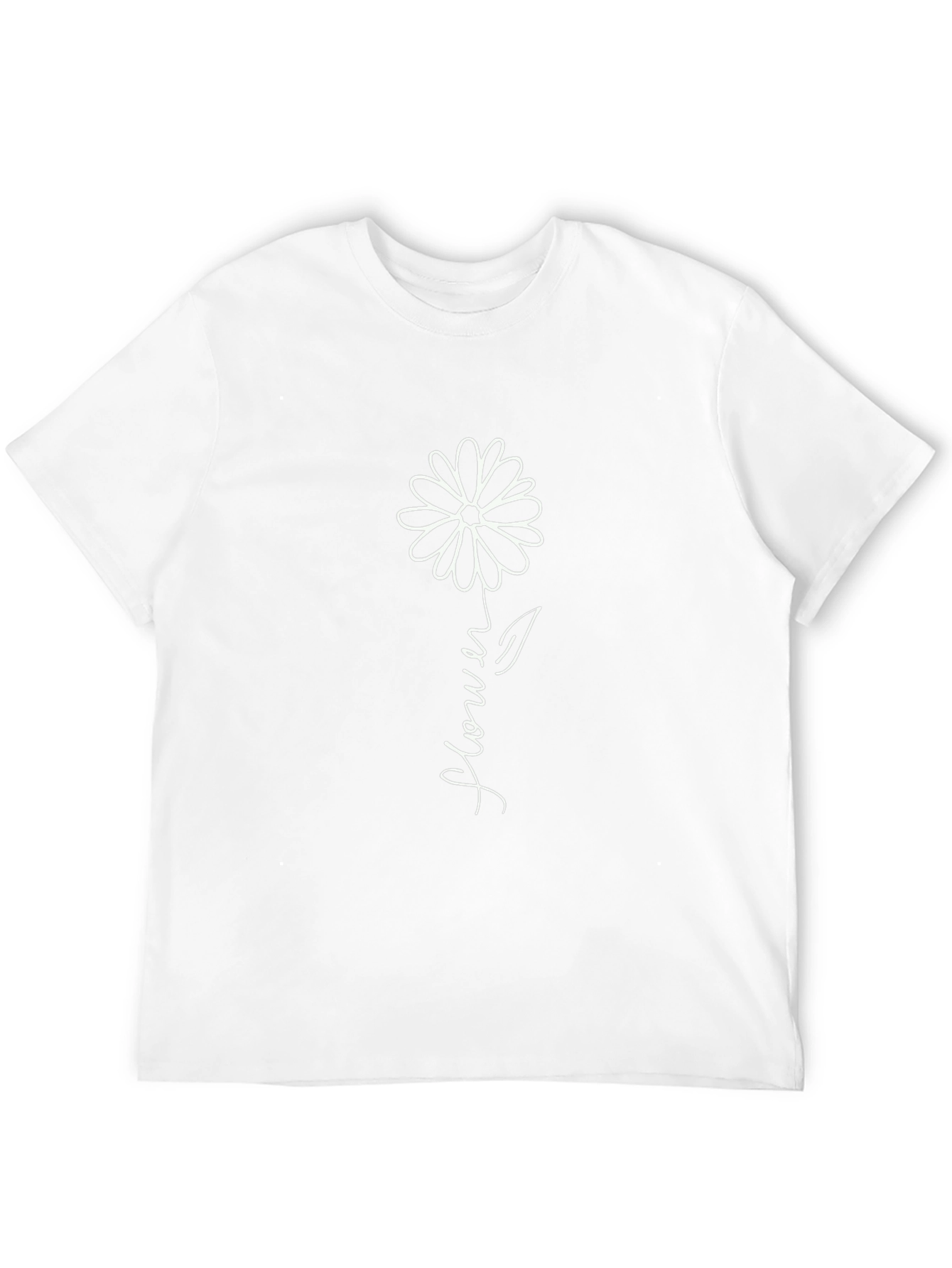 Black Flower Graphic Tee - Casual Comfort