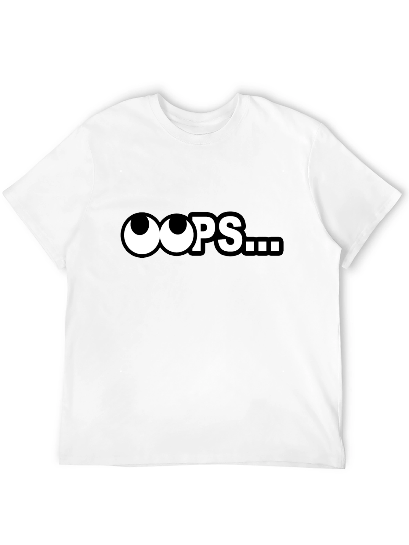 Oops... Funny Graphic T-Shirt - Classic Black