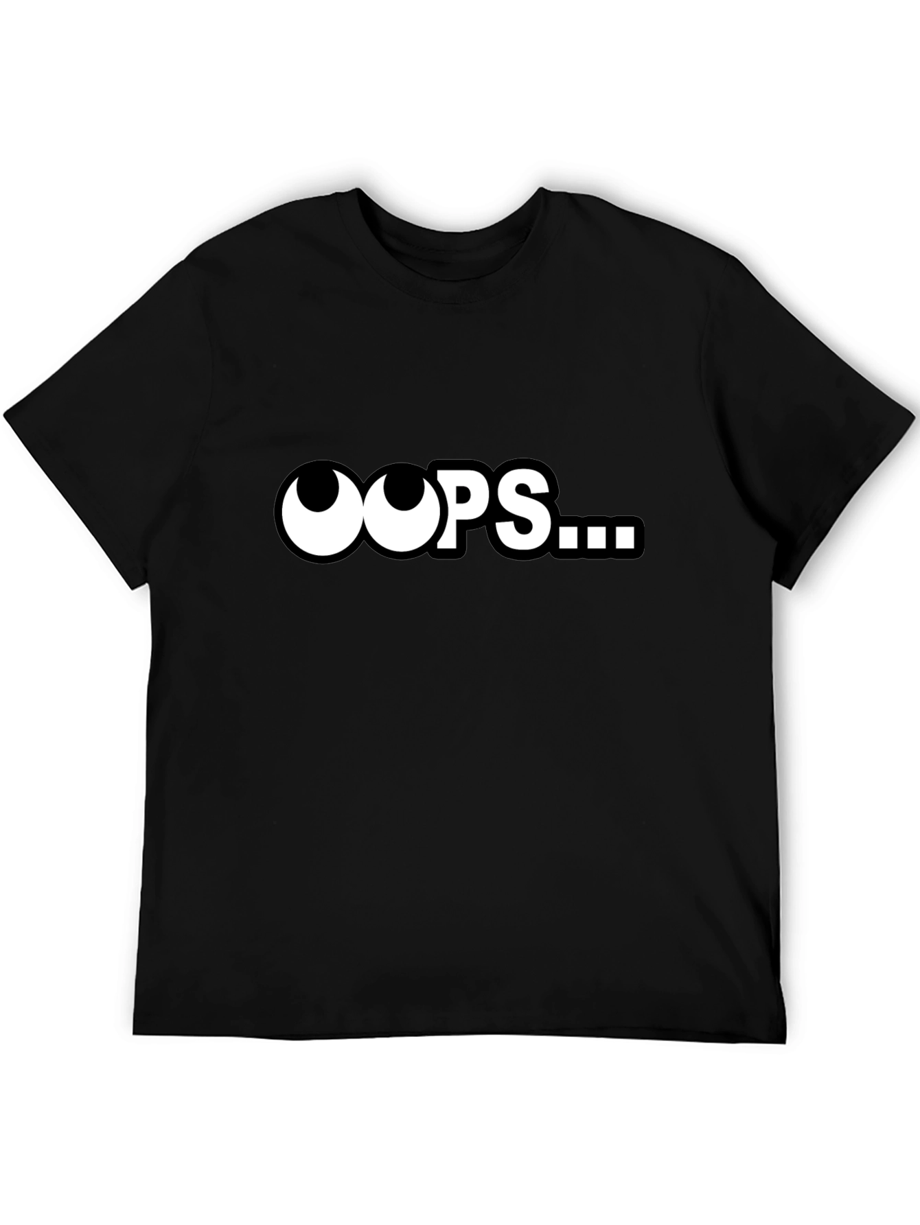 Oops... Funny Graphic T-Shirt - Classic Black