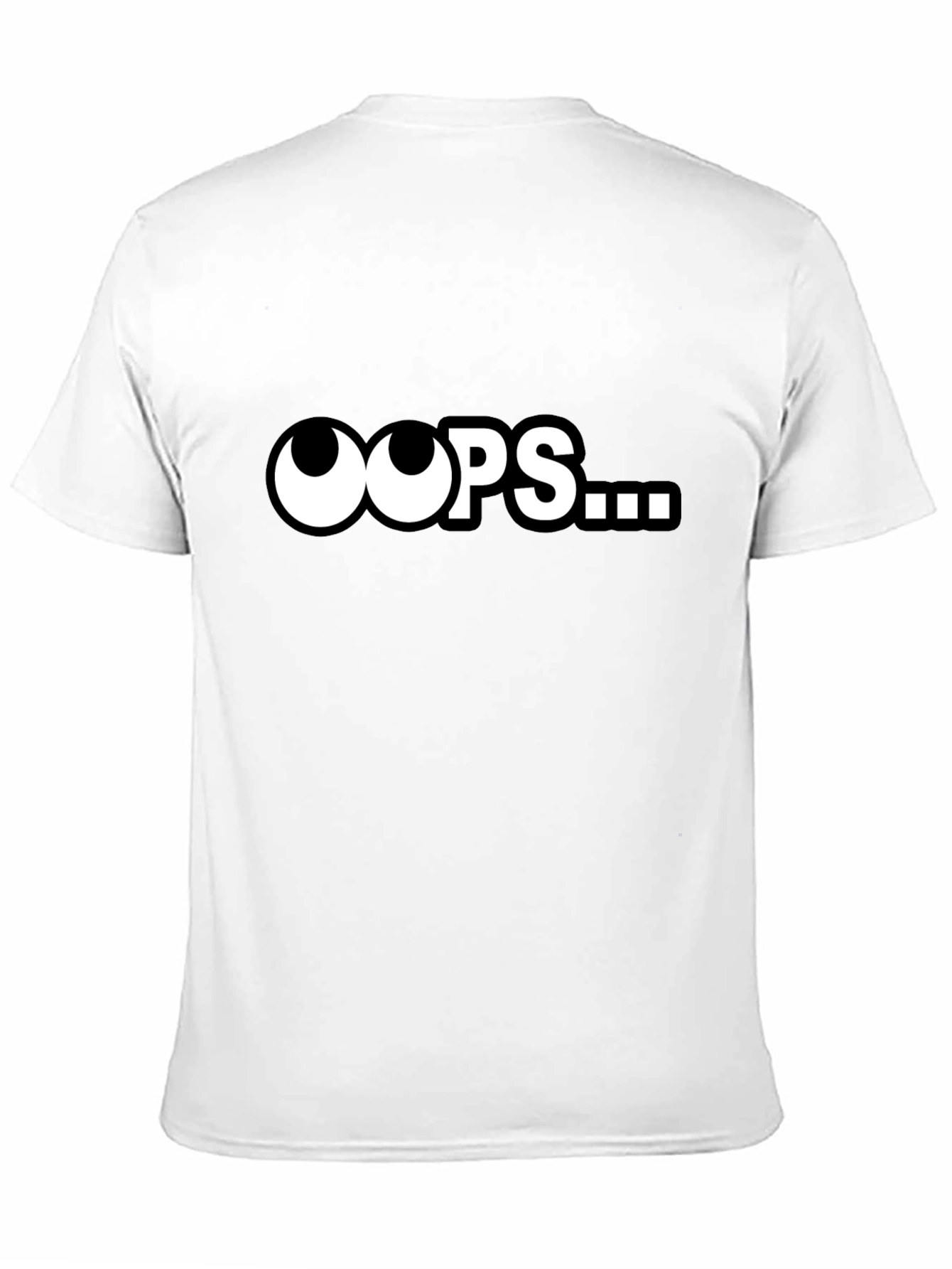 Oops... Funny Graphic T-Shirt - Classic Black