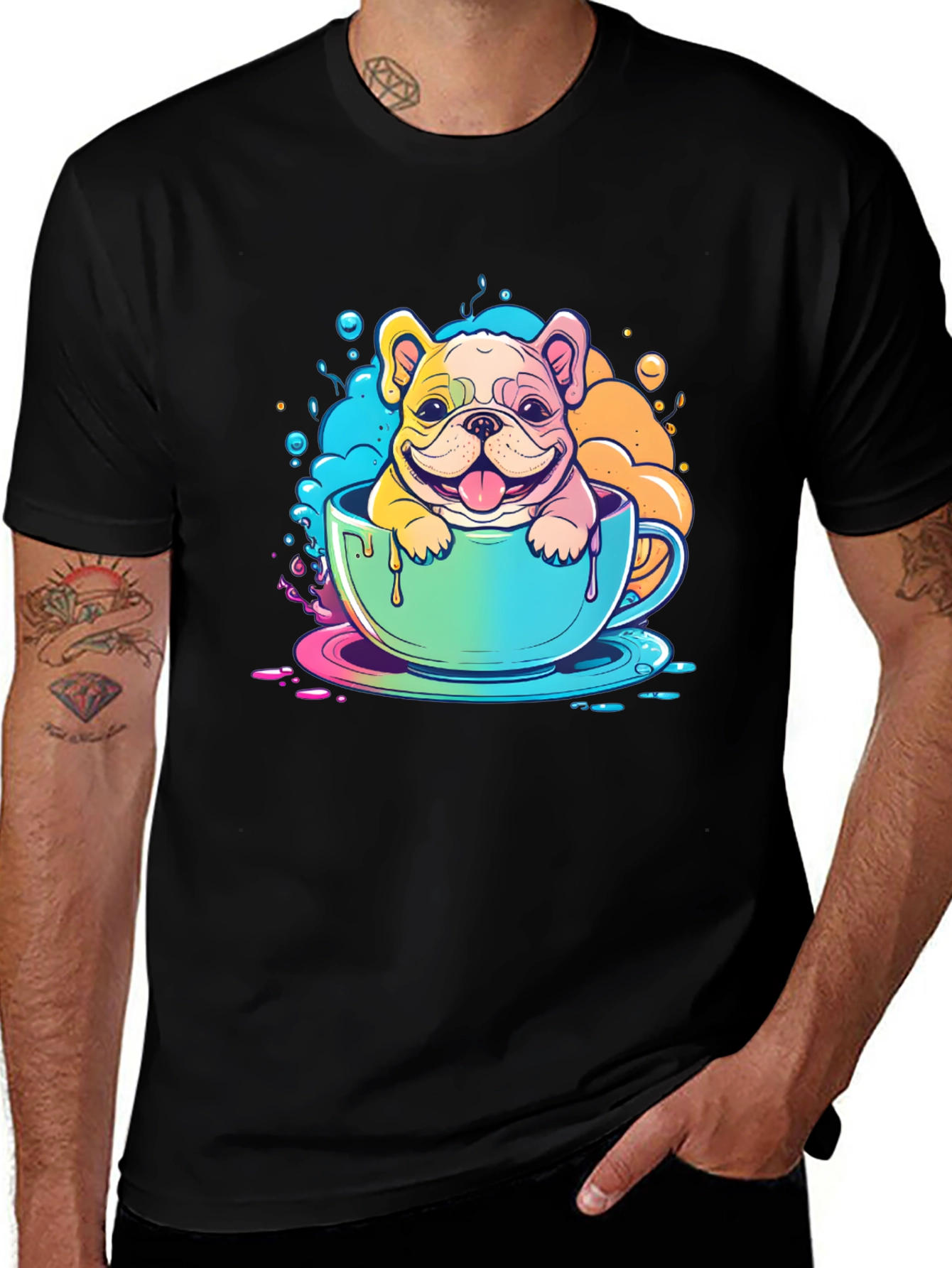 Dog in Cup T-Shirt - Cute Graphic Tee