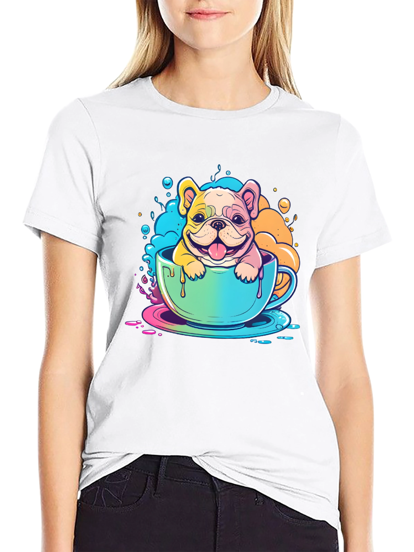 Dog in Cup T-Shirt - Cute Graphic Tee