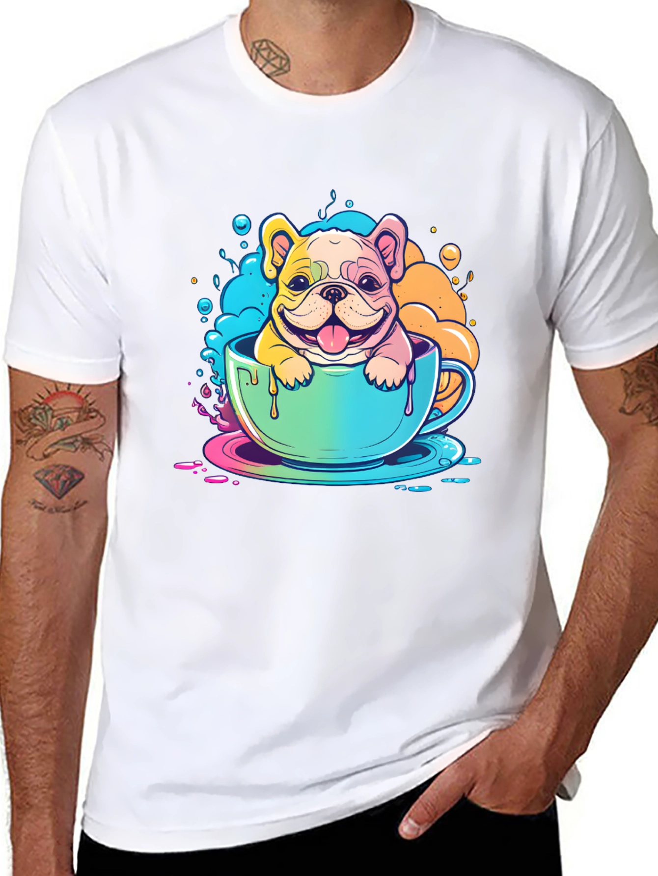 Dog in Cup T-Shirt - Cute Graphic Tee