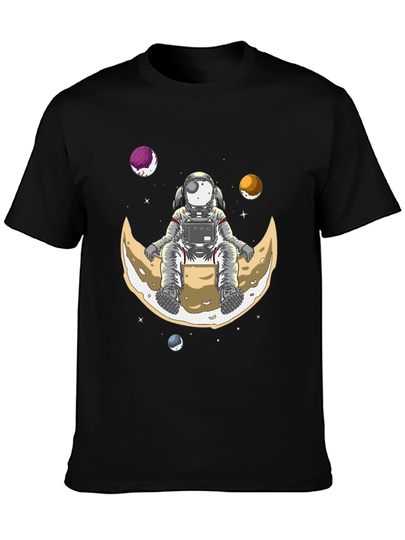 Astronaut on Moon T-Shirt - Space Graphic Tee