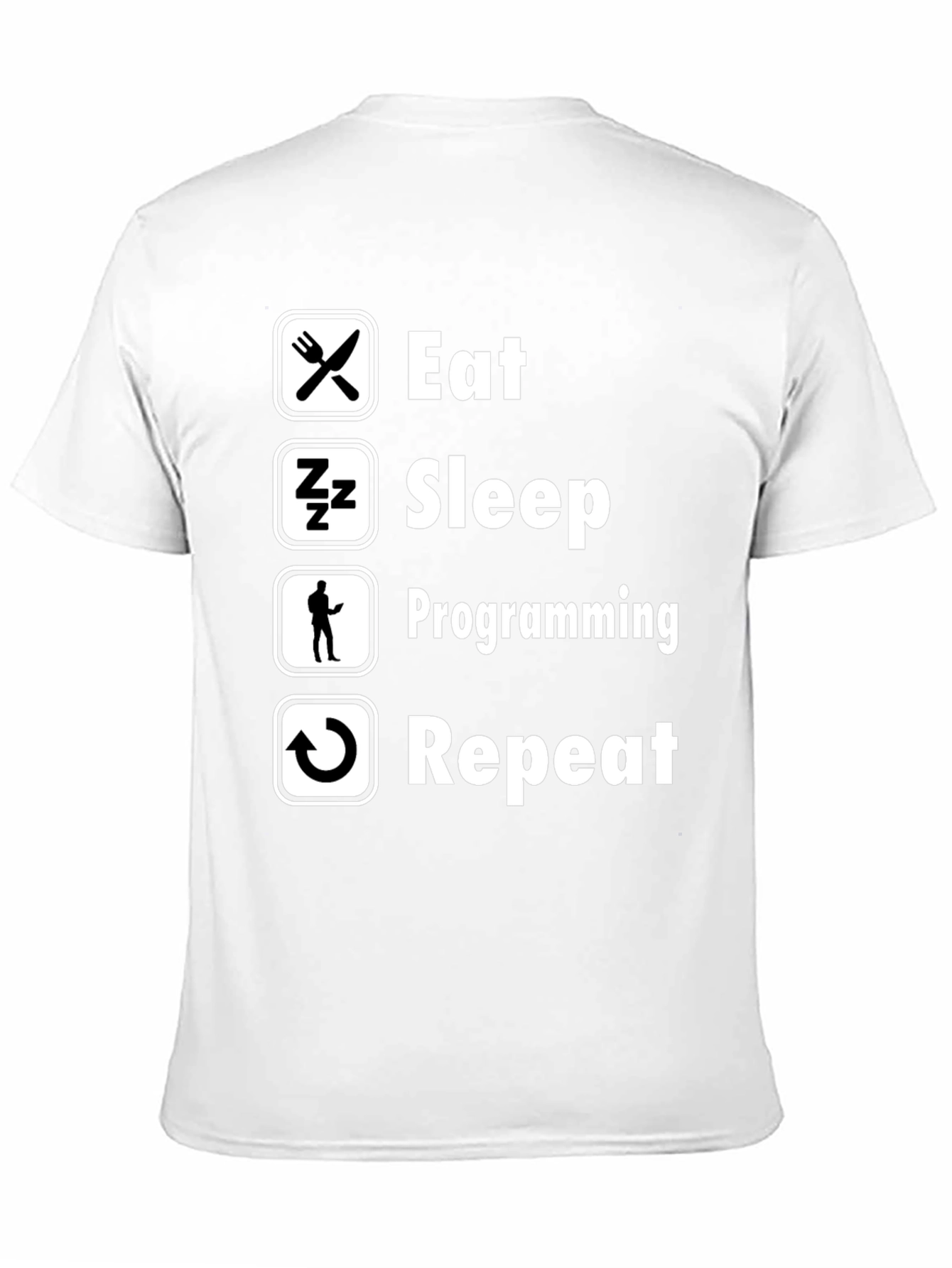 Eat Sleep Programming Repeat Black T-Shirt