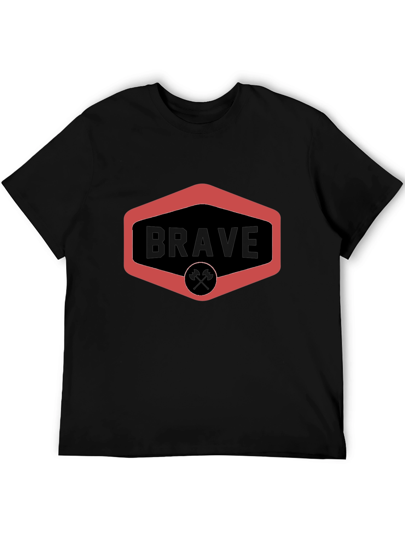 Brave Graphic Tee - Black Crew Neck