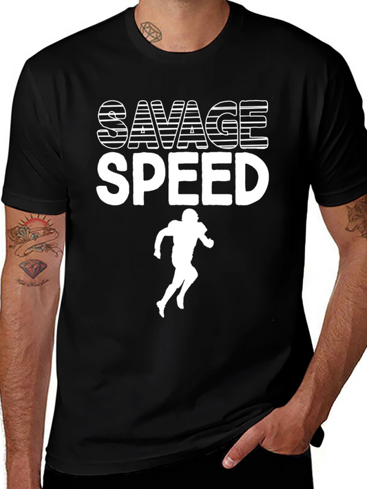Savage Speed Football Graphic Tee - Black