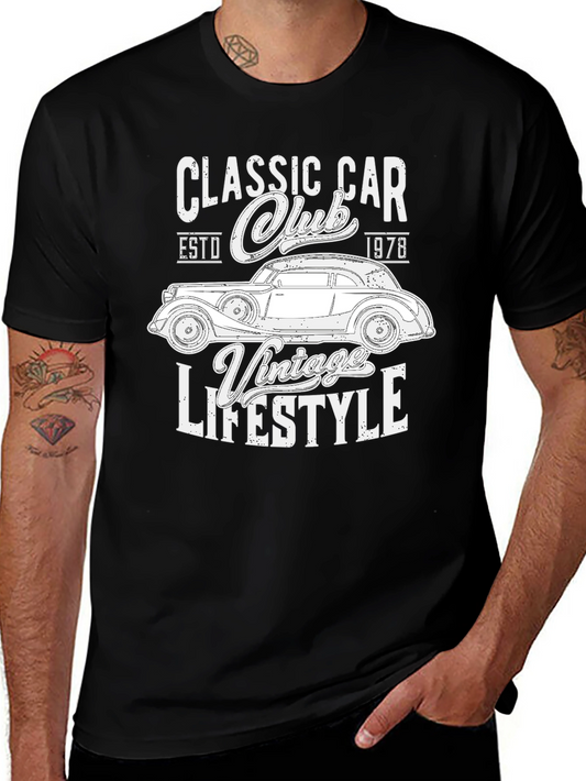 Classic Car Club T-Shirt - Vintage Lifestyle Tee