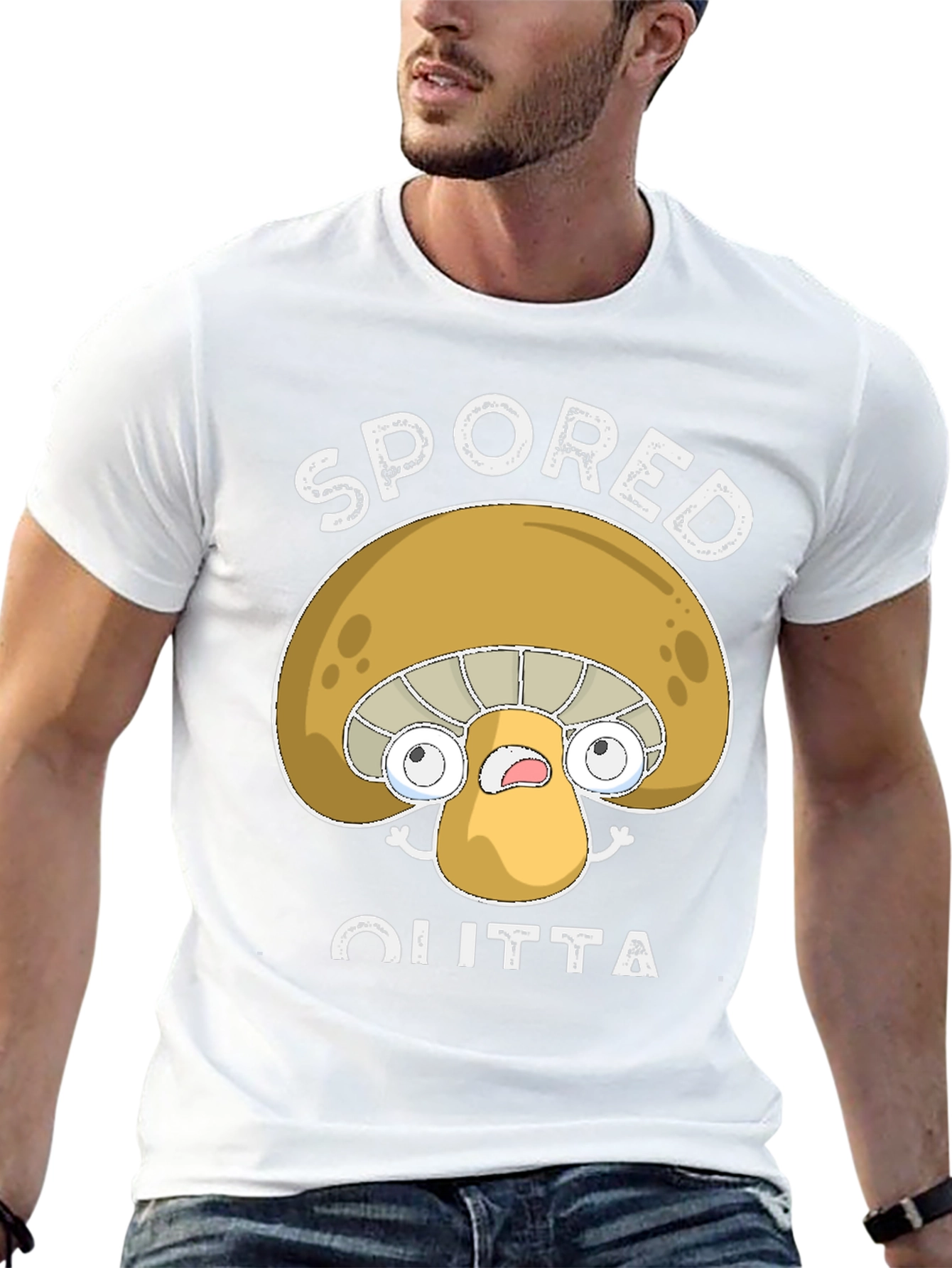 Spored Outta Here Mushroom Graphic Tee