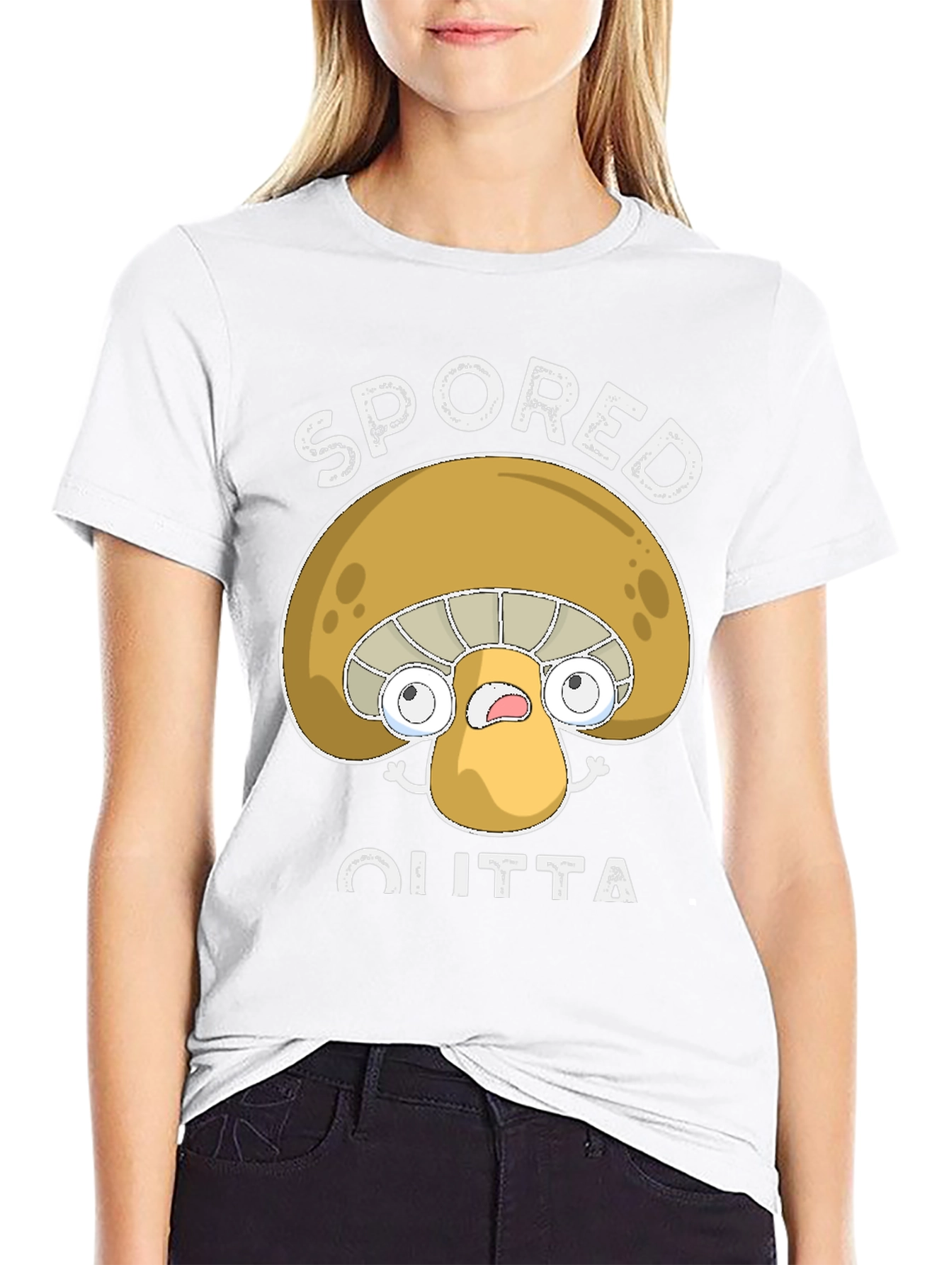 Spored Outta Here Mushroom Graphic Tee