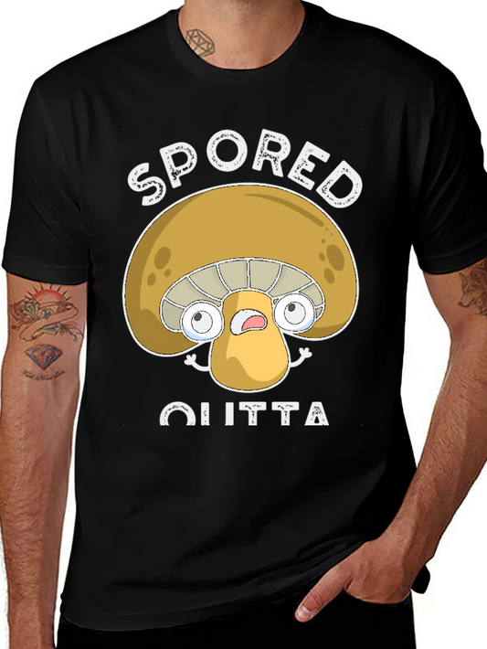 Spored Outta Here Mushroom Graphic Tee