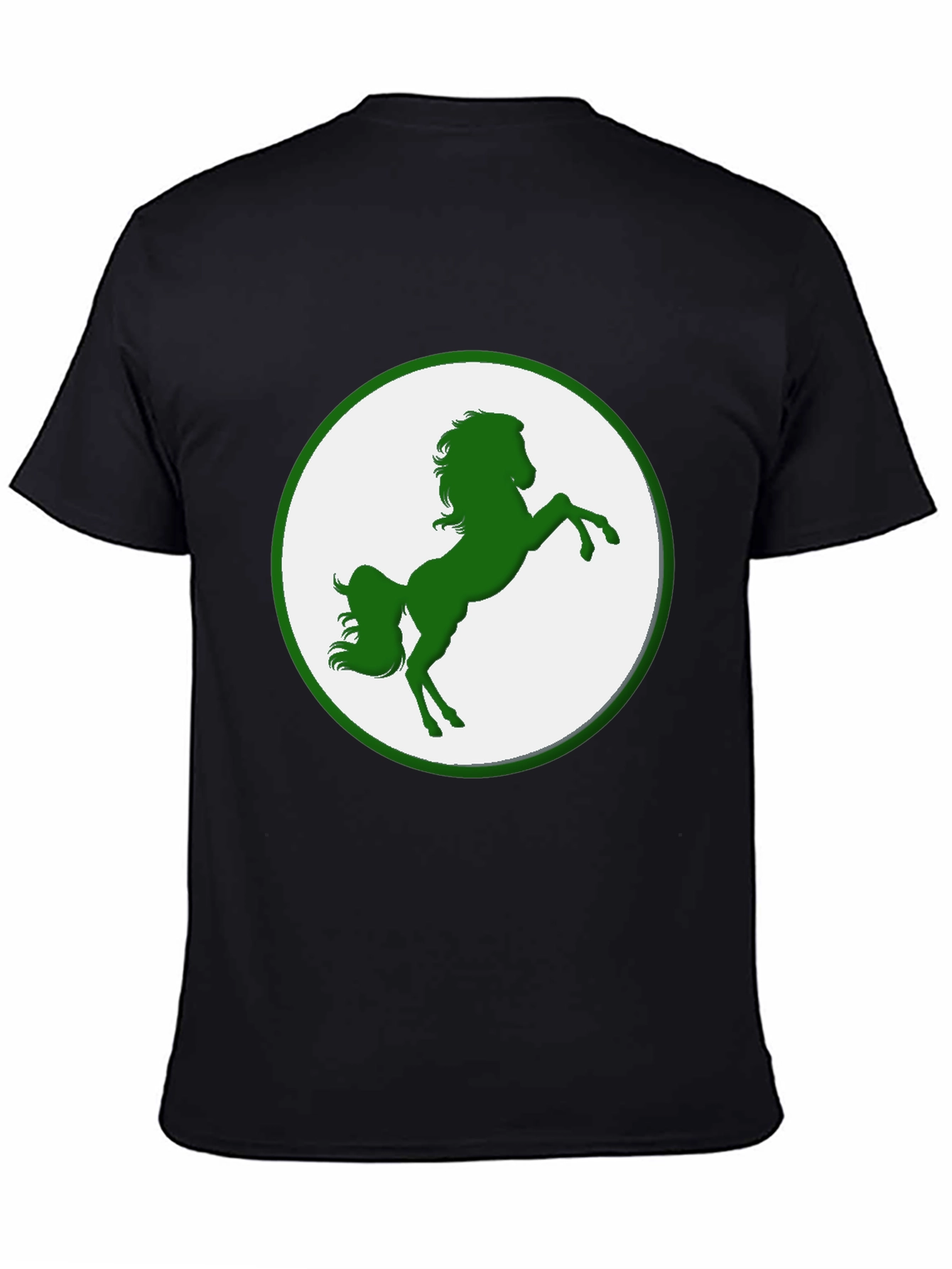 Horse Graphic Tee - Black Cotton Blend