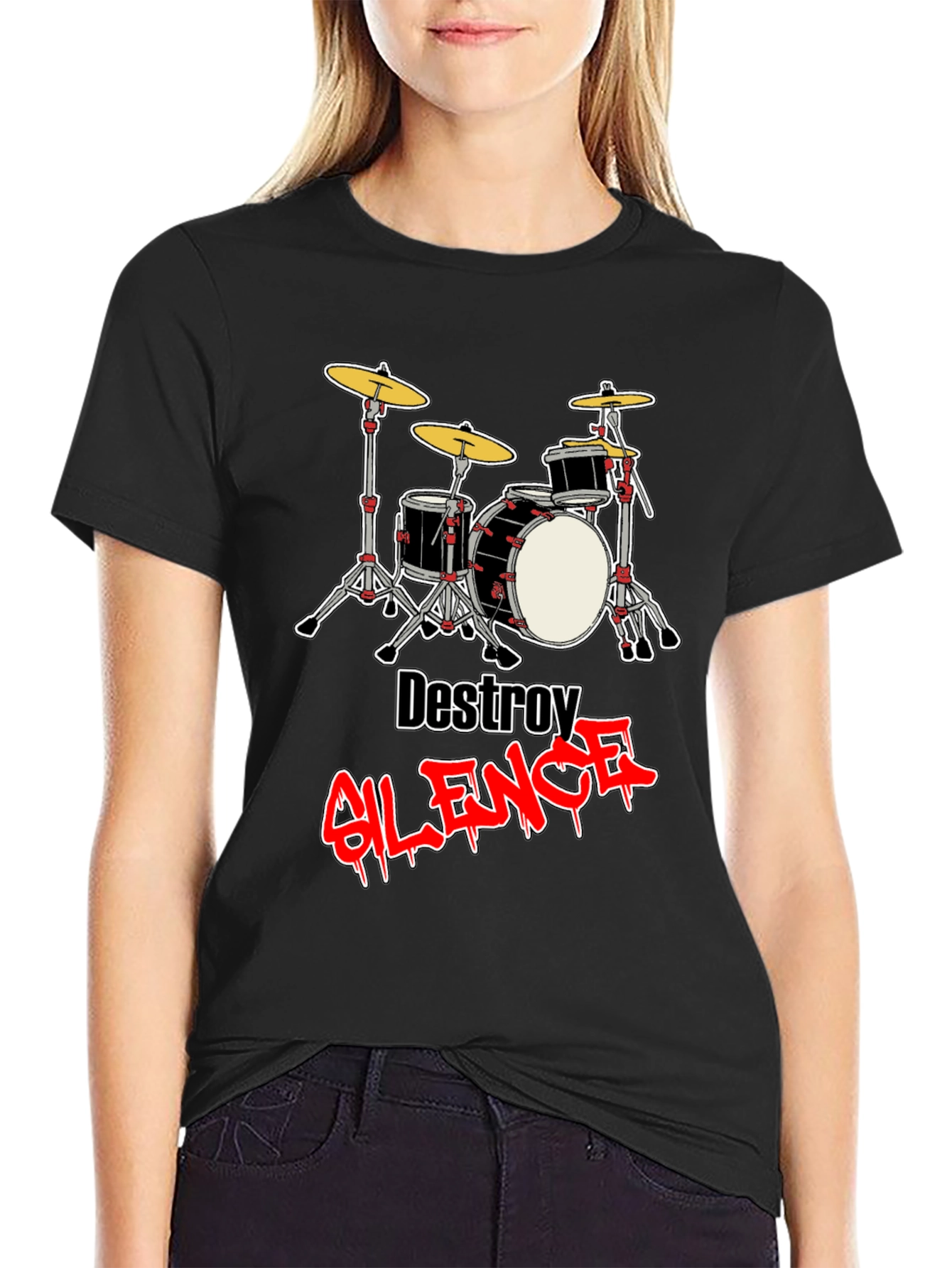 Destroy Silence Drum Set T-Shirt