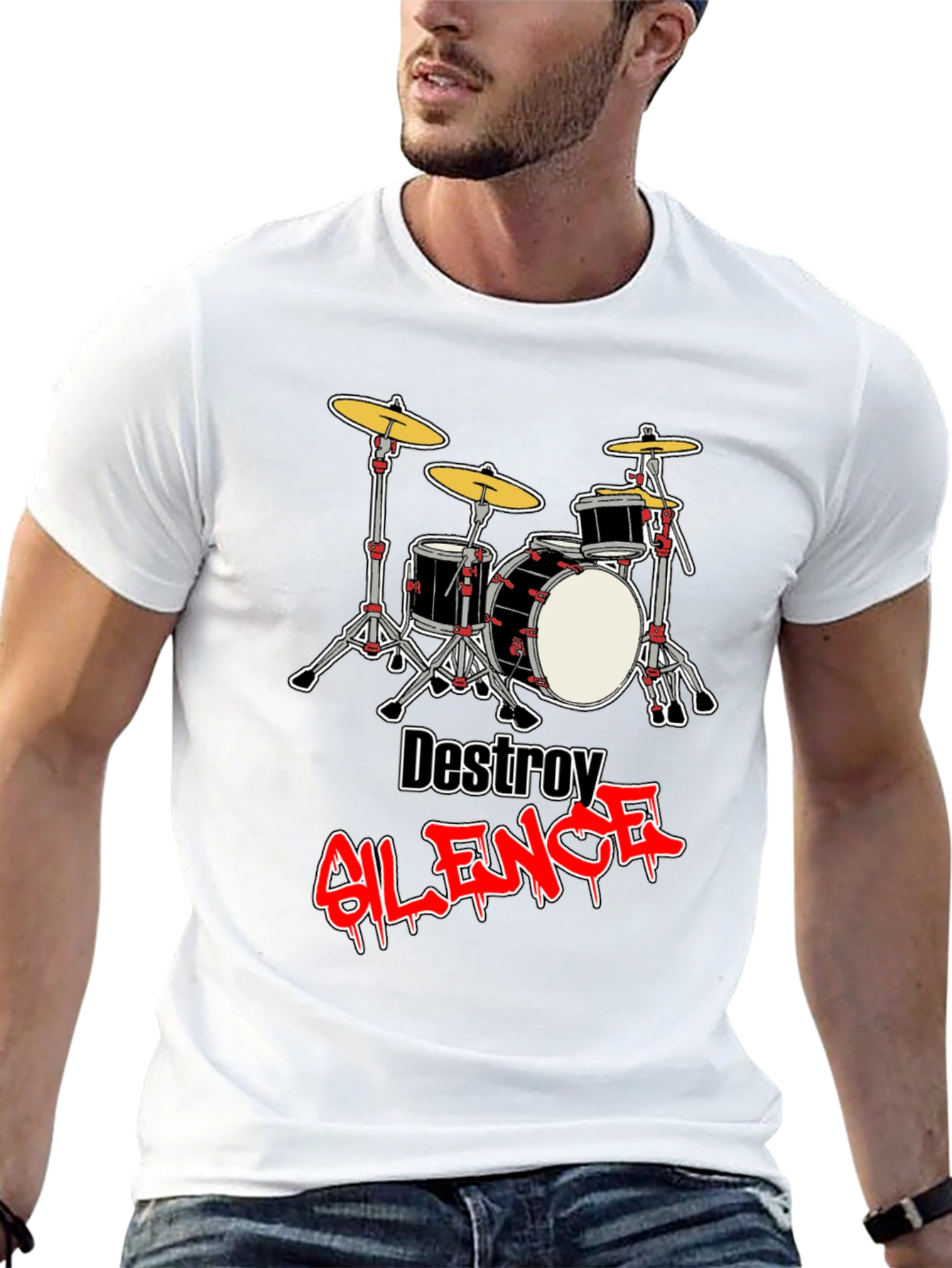 Destroy Silence Drum Set T-Shirt