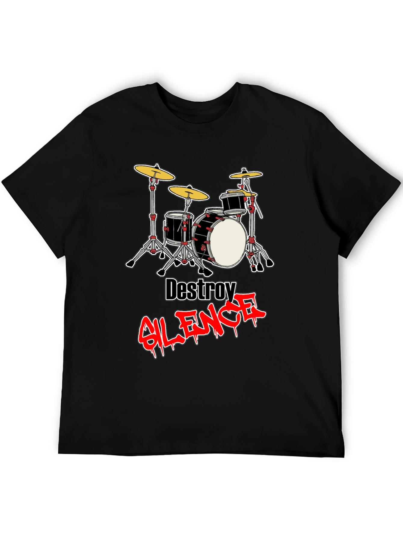 Destroy Silence Drum Set T-Shirt