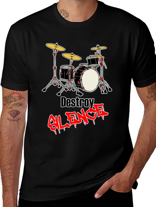 Destroy Silence Drum Set T-Shirt