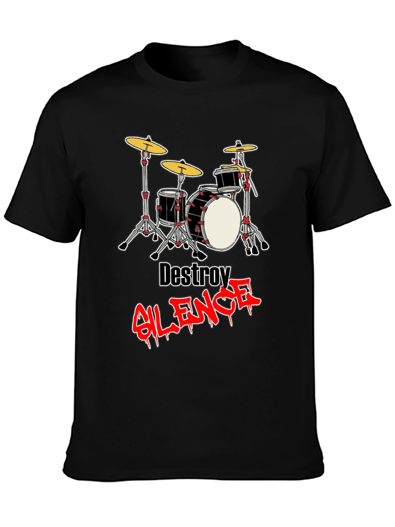 Destroy Silence Drum Set T-Shirt