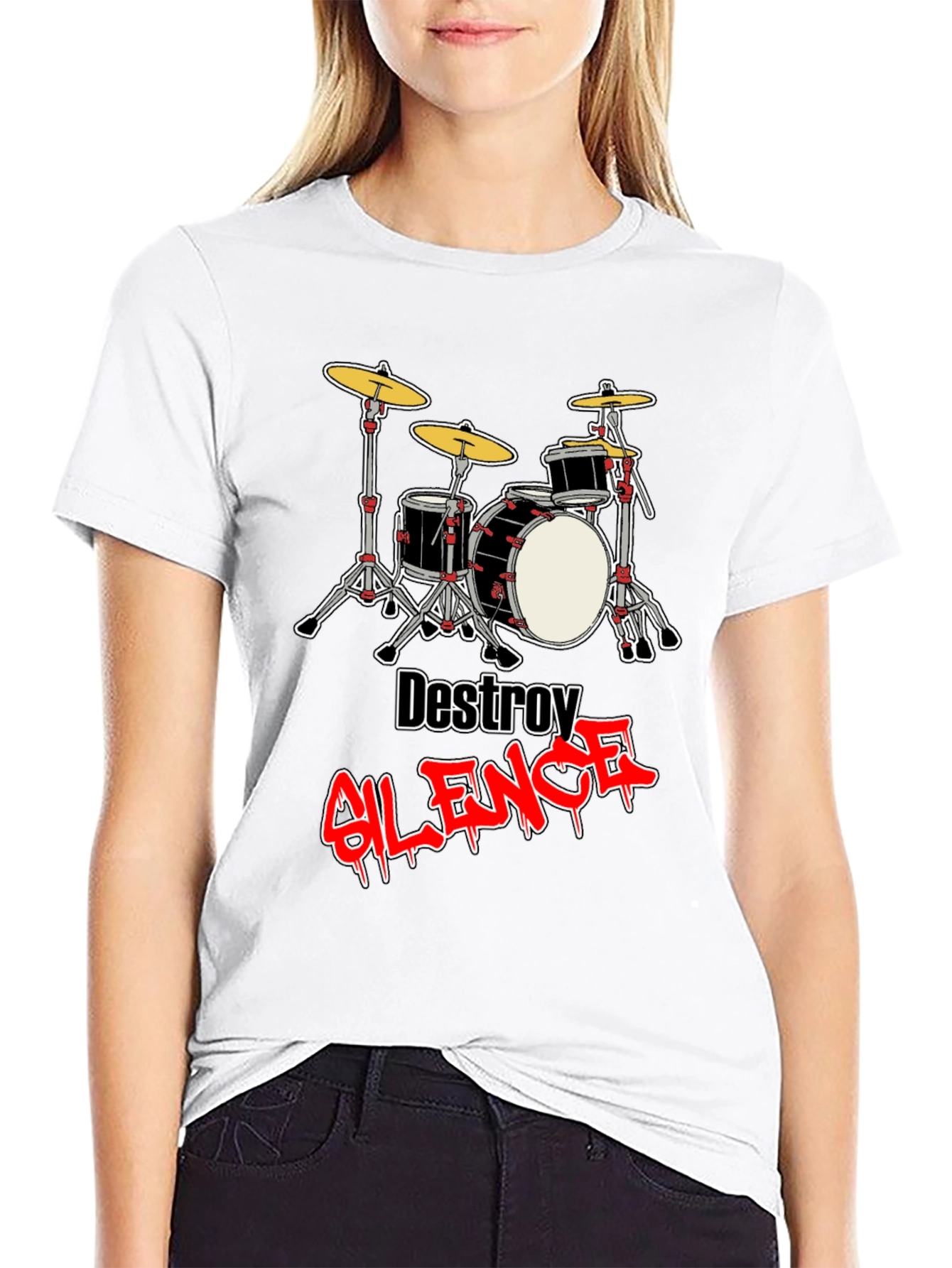 Destroy Silence Drum Set T-Shirt