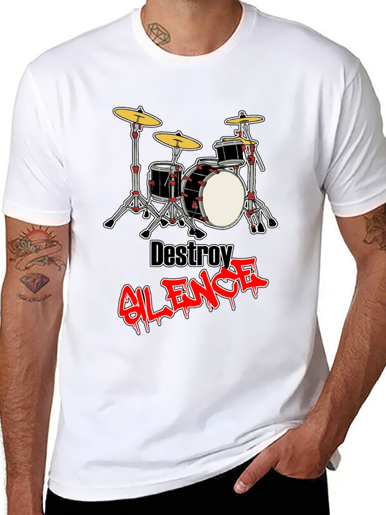 Destroy Silence Drum Set T-Shirt
