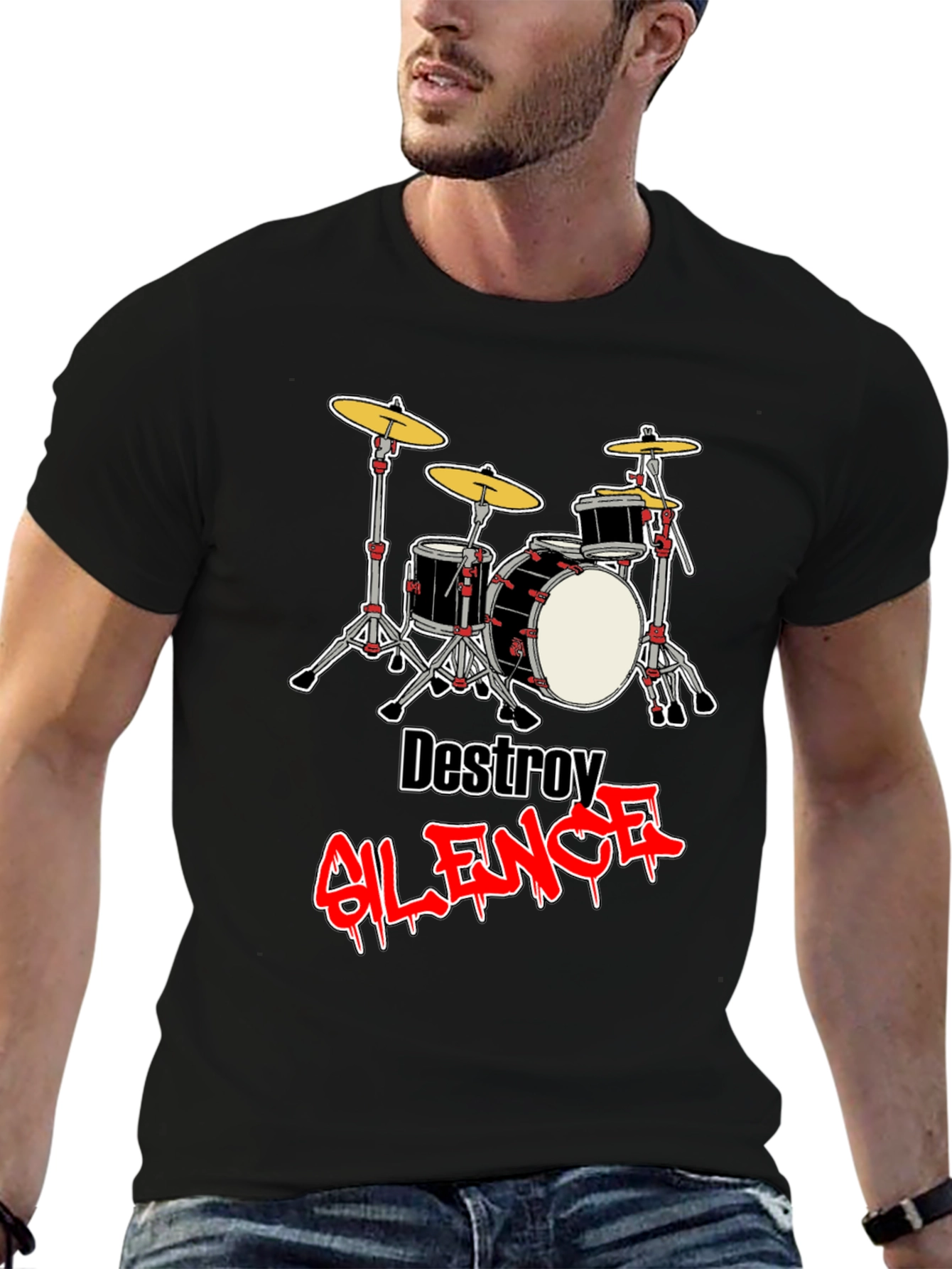 Destroy Silence Drum Set T-Shirt
