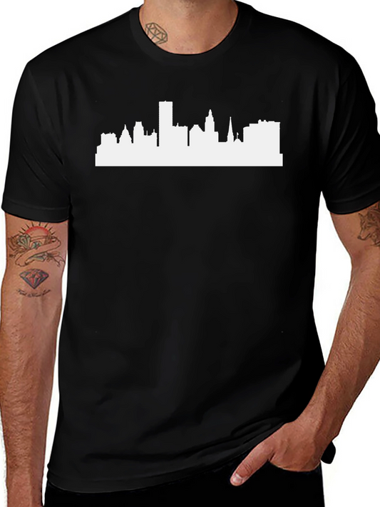 Cityscape Graphic Tee - Modern Black T-Shirt