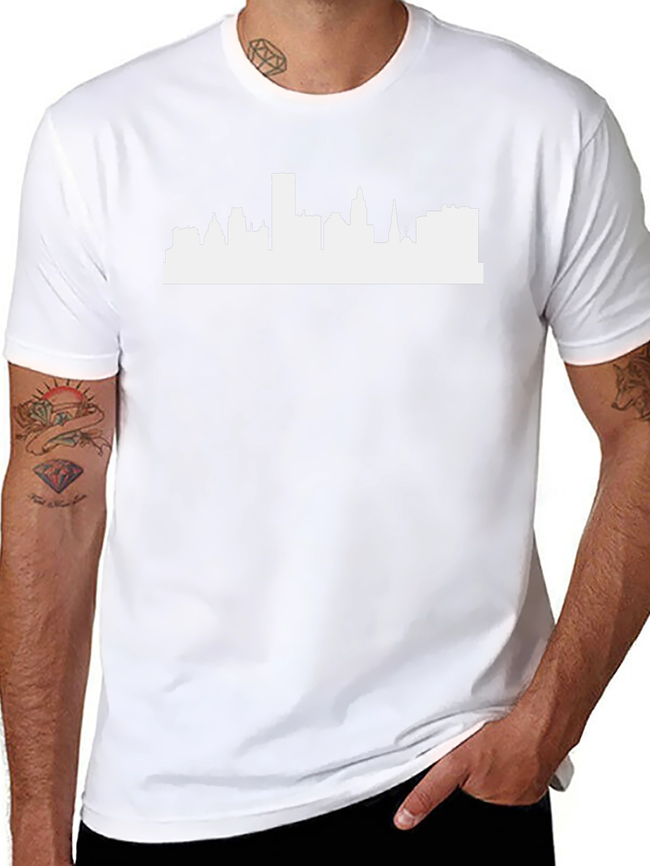 Cityscape Graphic Tee - Modern Black T-Shirt