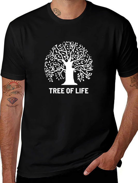 Tree of Life Graphic T-Shirt - Stylish Black Tee