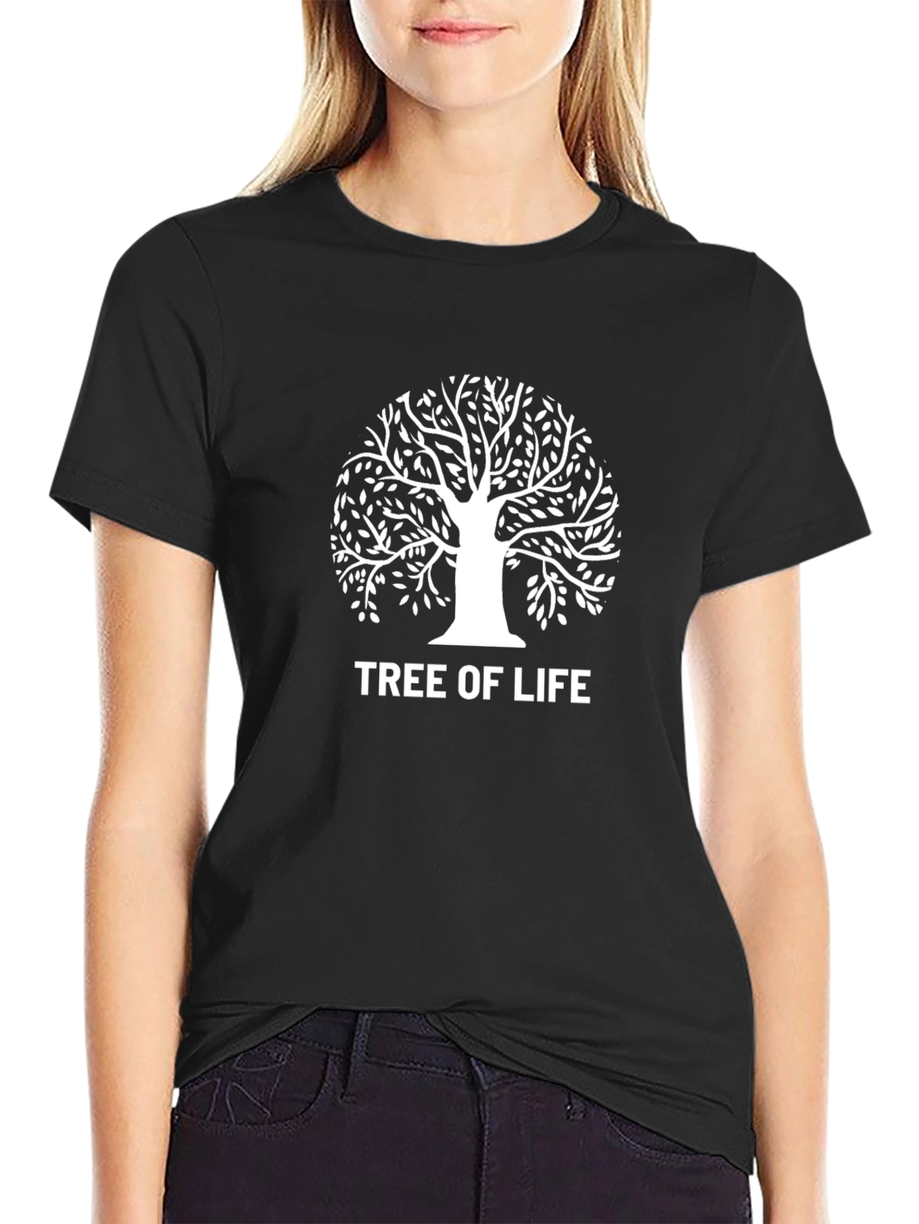 Tree of Life Graphic T-Shirt - Stylish Black Tee