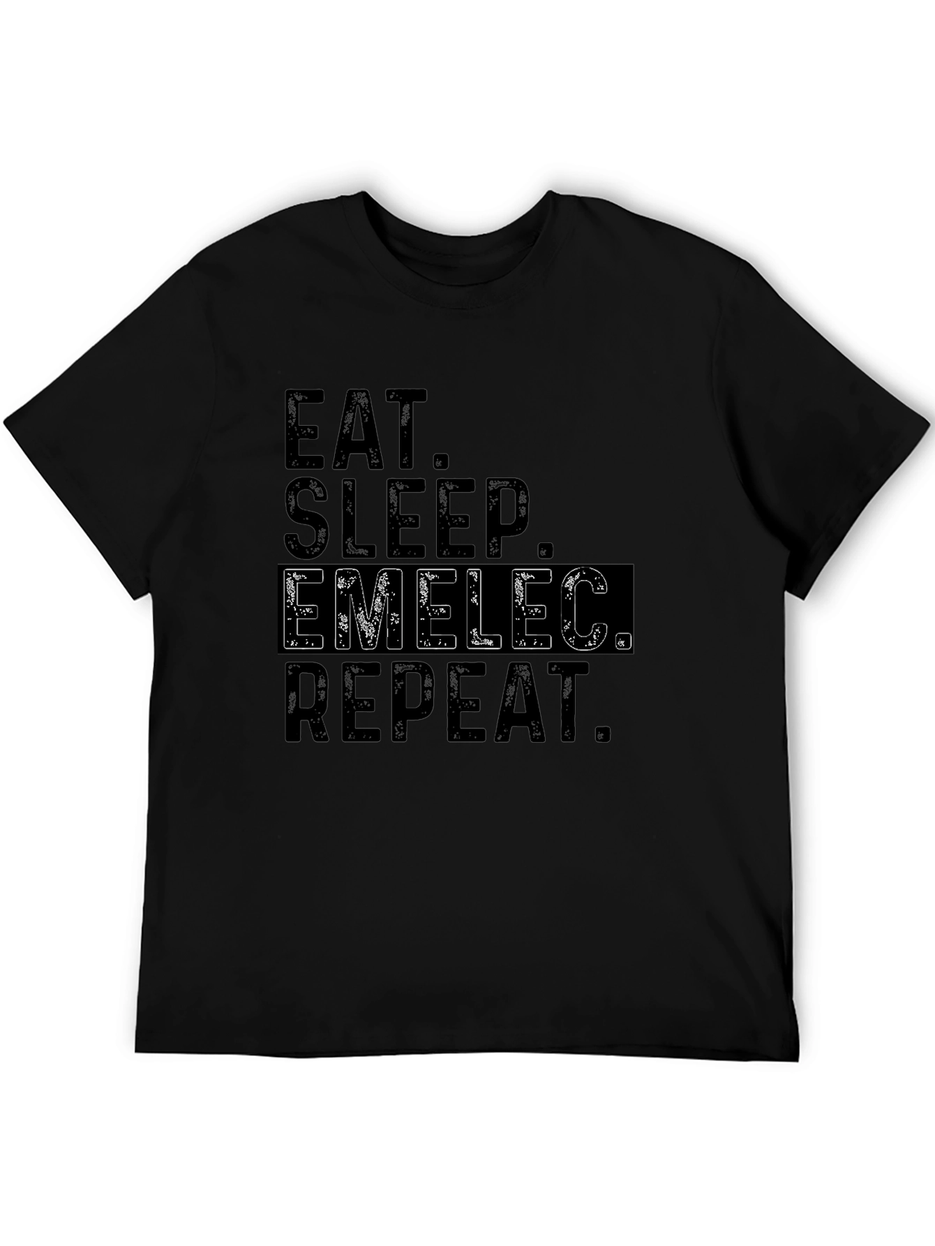 Eat Sleep Emelec Repeat Black T-Shirt