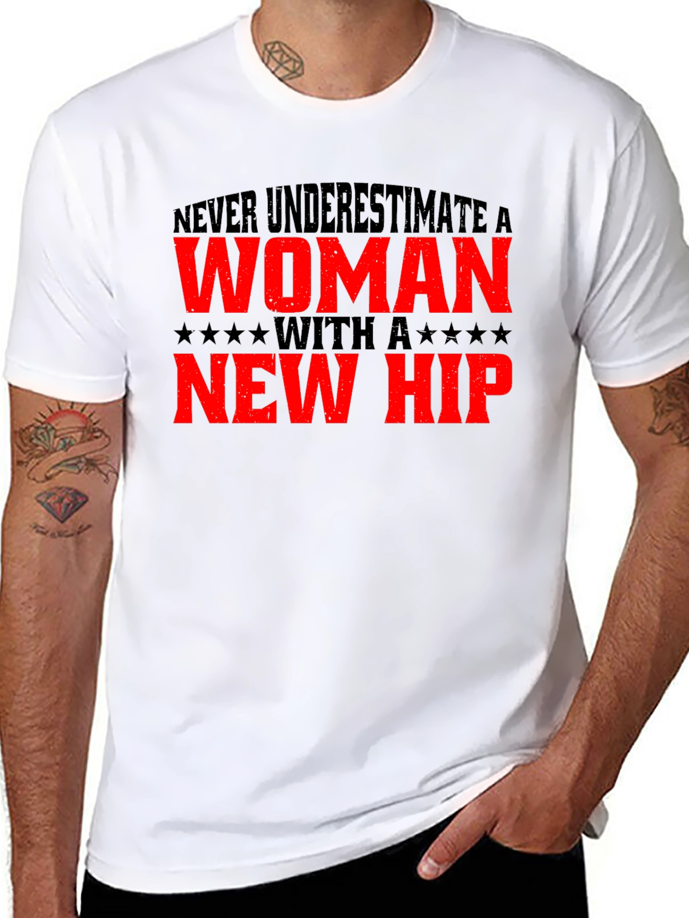 Woman With A New Hip Graphic Tee