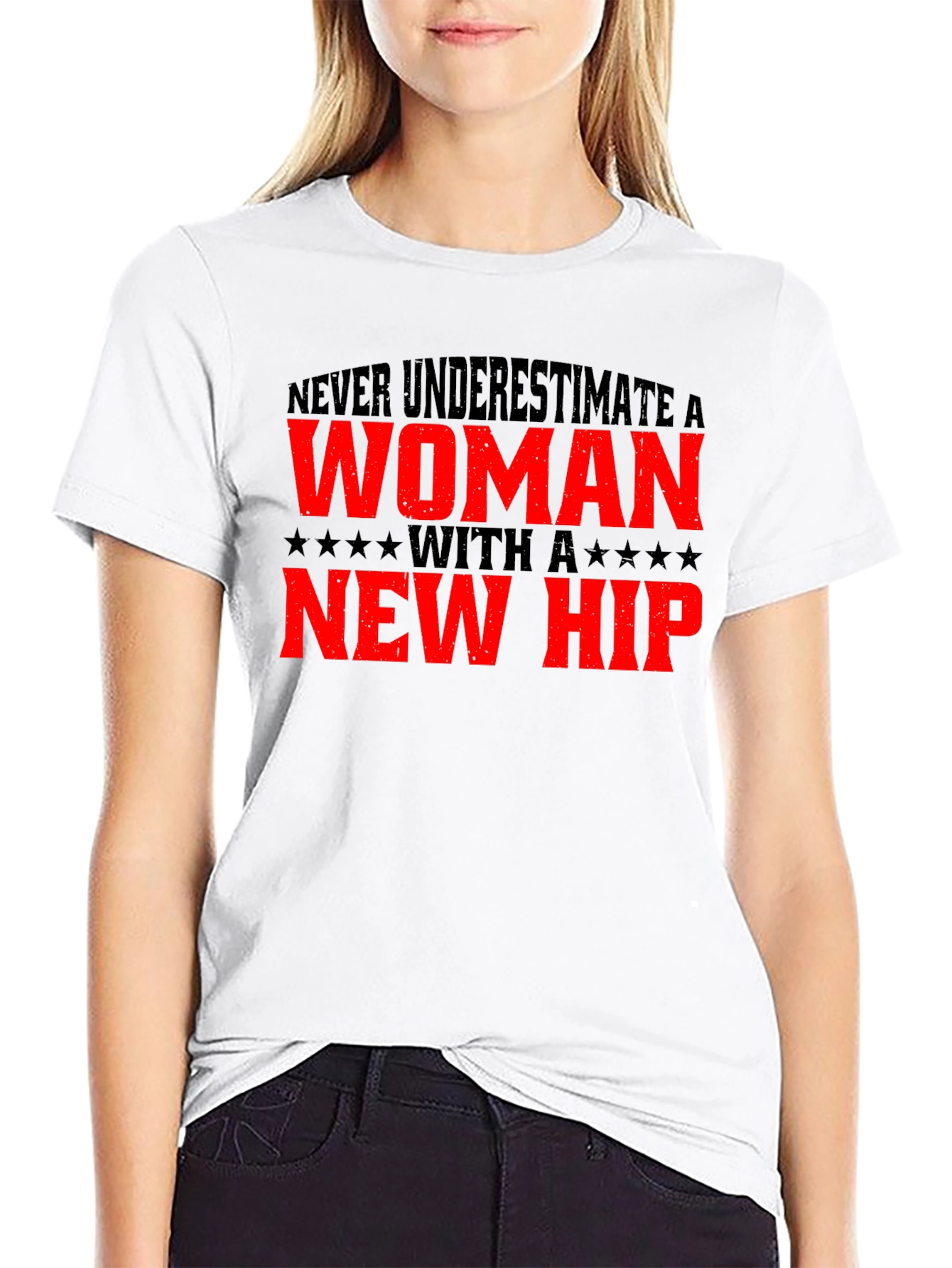 Woman With A New Hip Graphic Tee