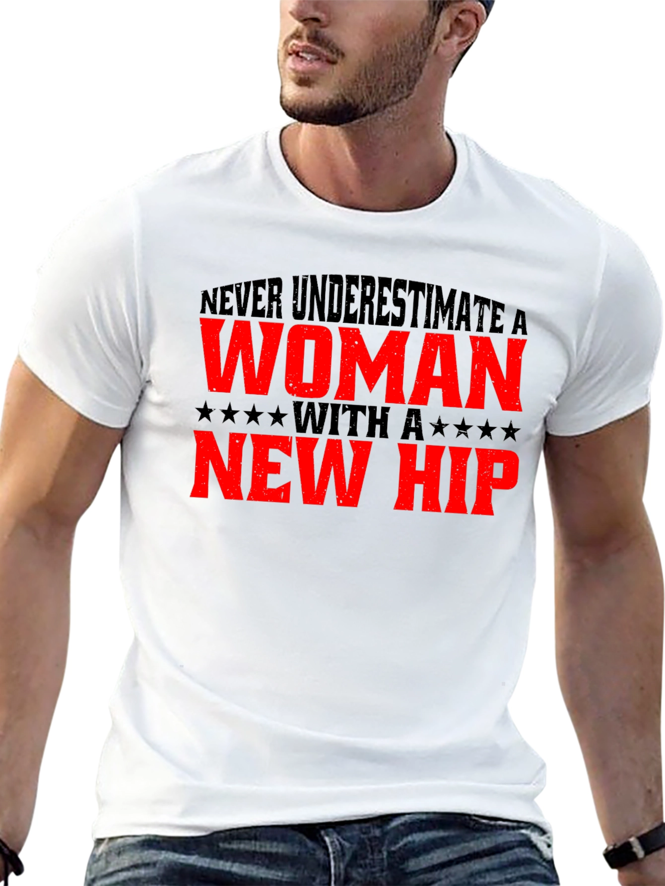 Woman With A New Hip Graphic Tee