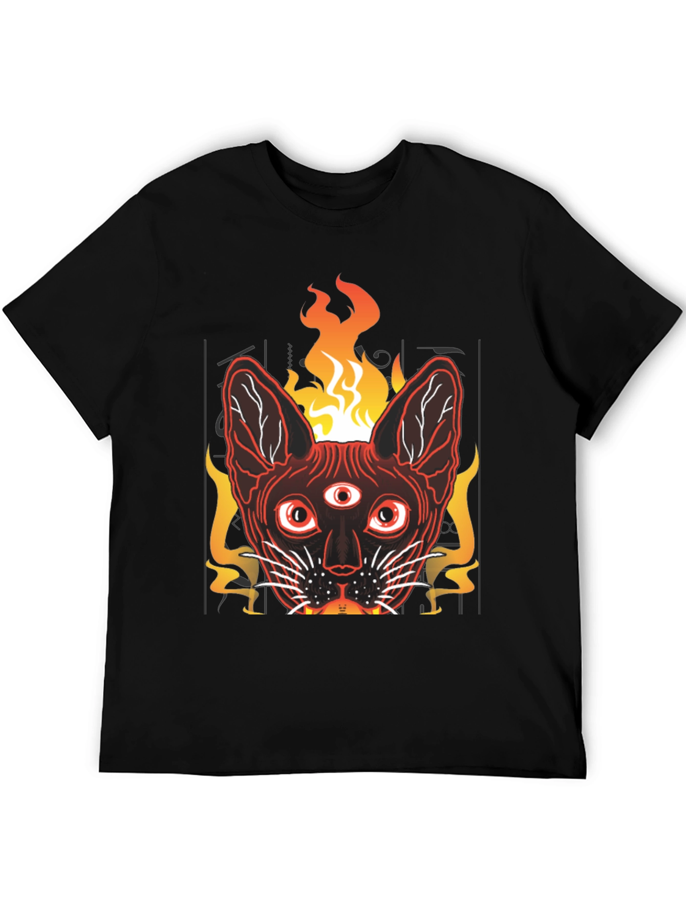 Mystic Cat Tee - Third Eye Fire Graphic