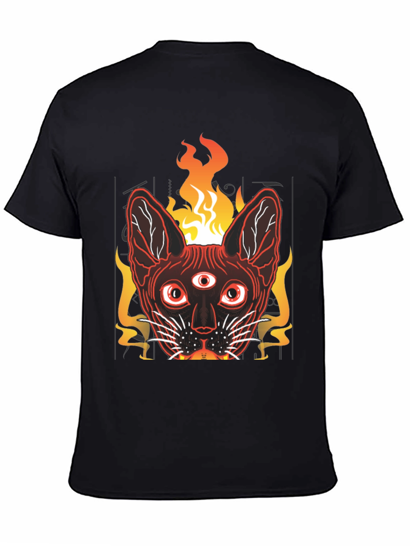 Mystic Cat Tee - Third Eye Fire Graphic