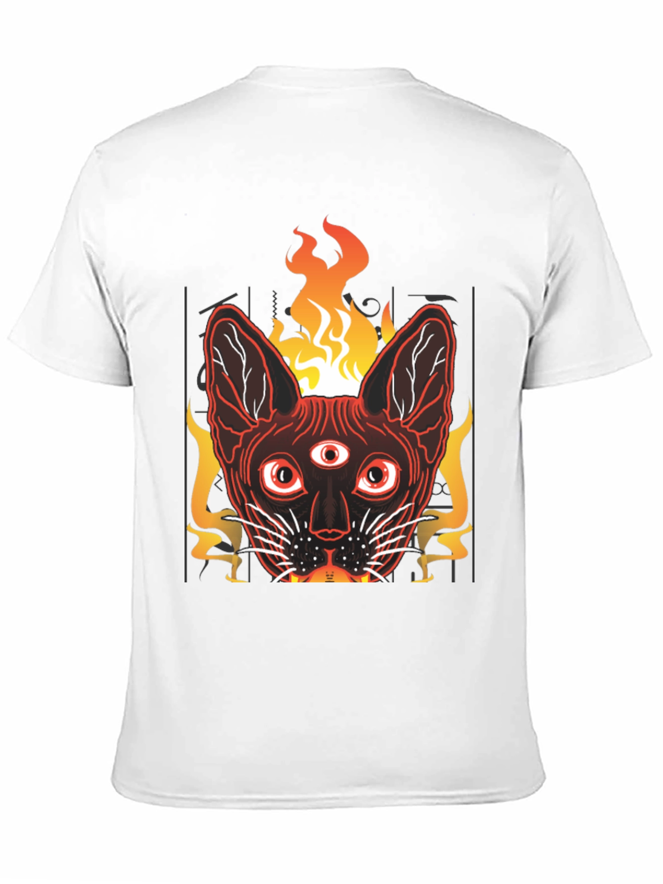 Mystic Cat Tee - Third Eye Fire Graphic