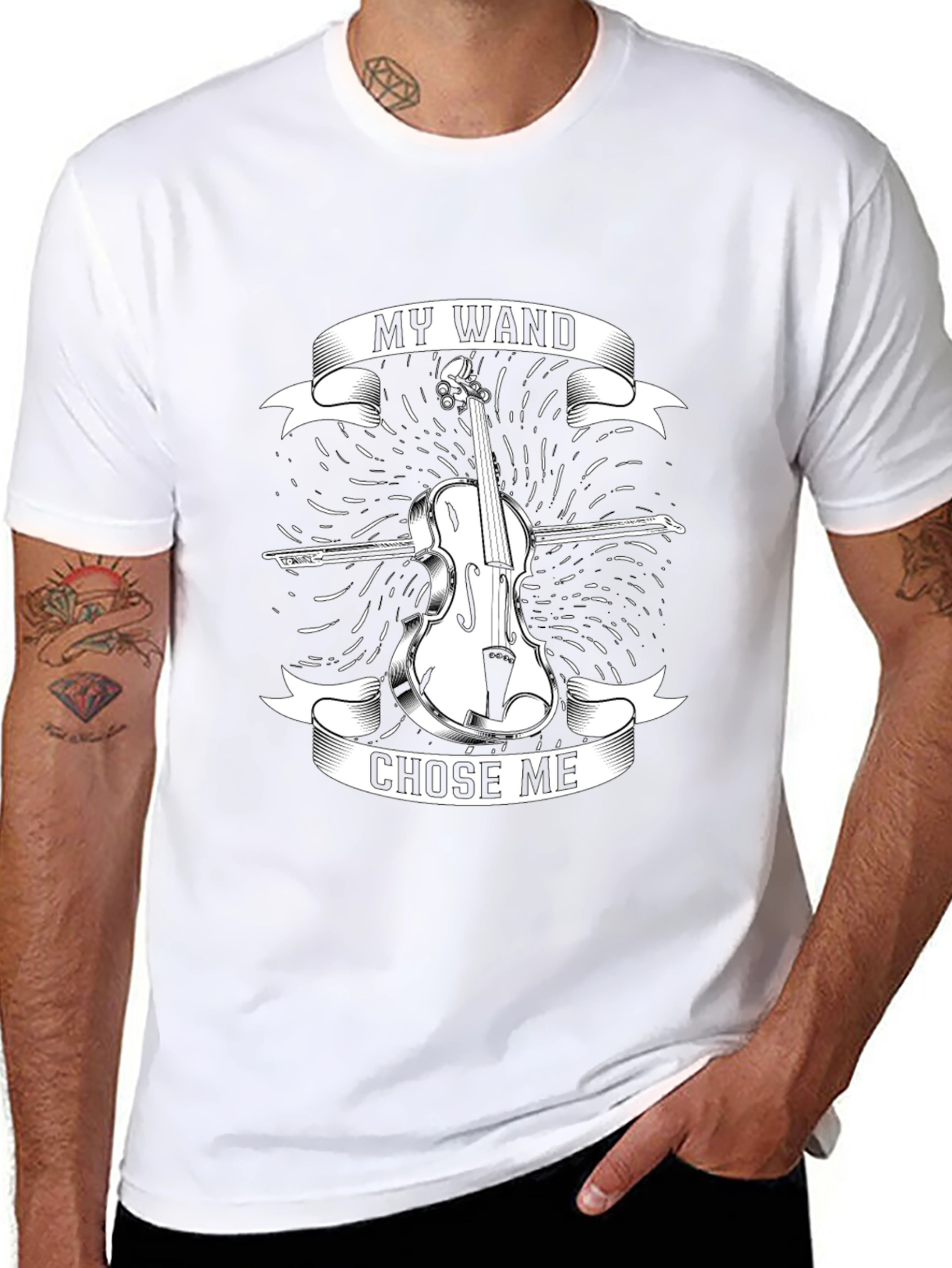 My Wand Chose Me Violin T-Shirt
