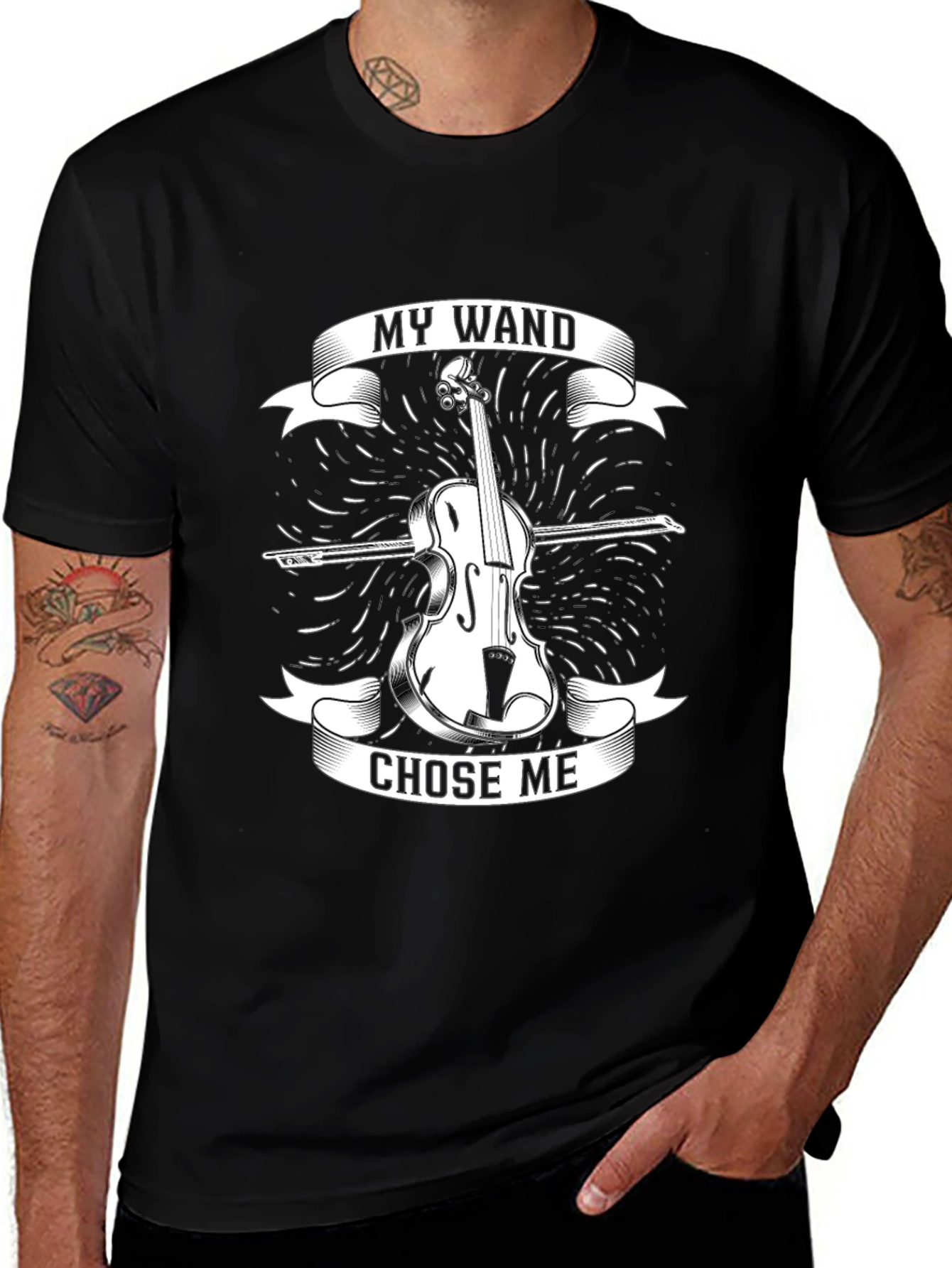 My Wand Chose Me Violin T-Shirt