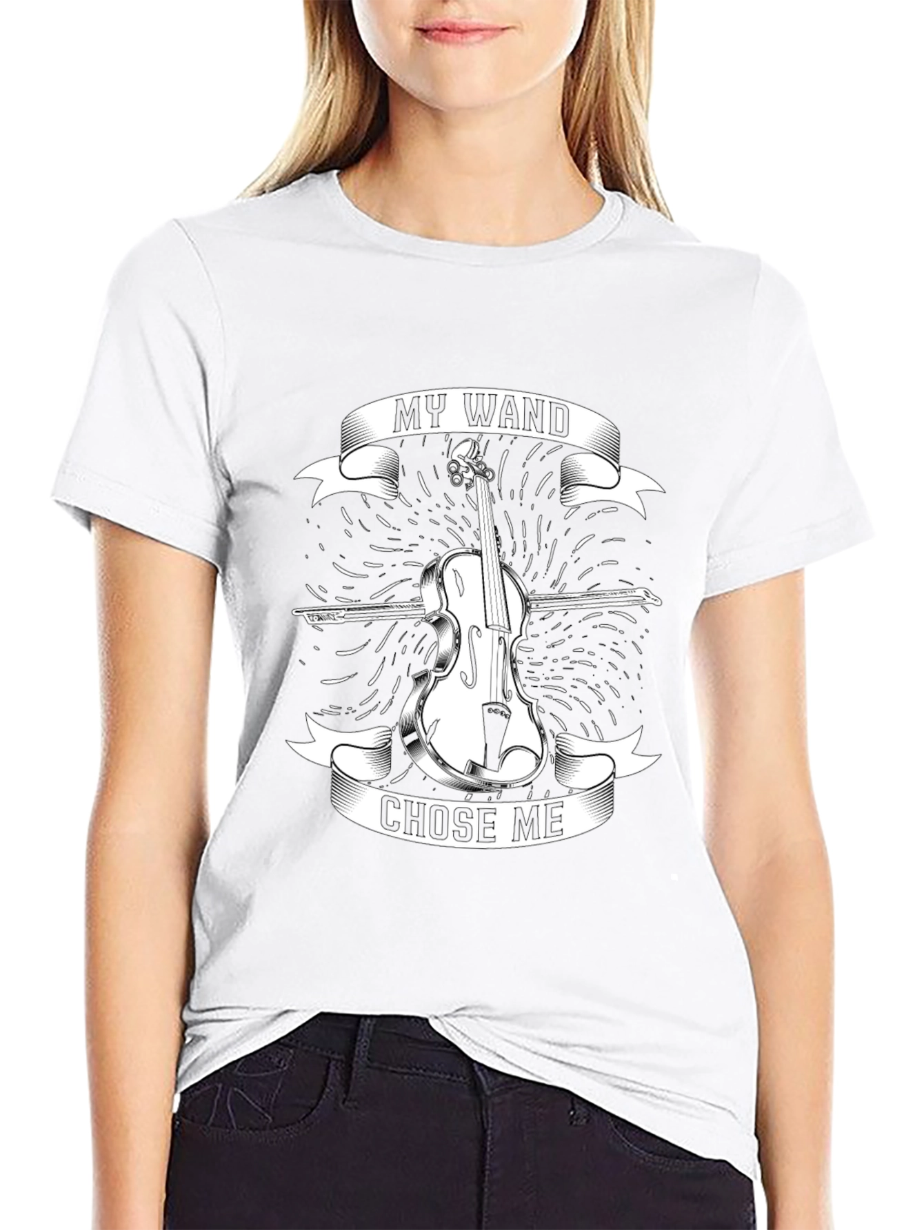 My Wand Chose Me Violin T-Shirt