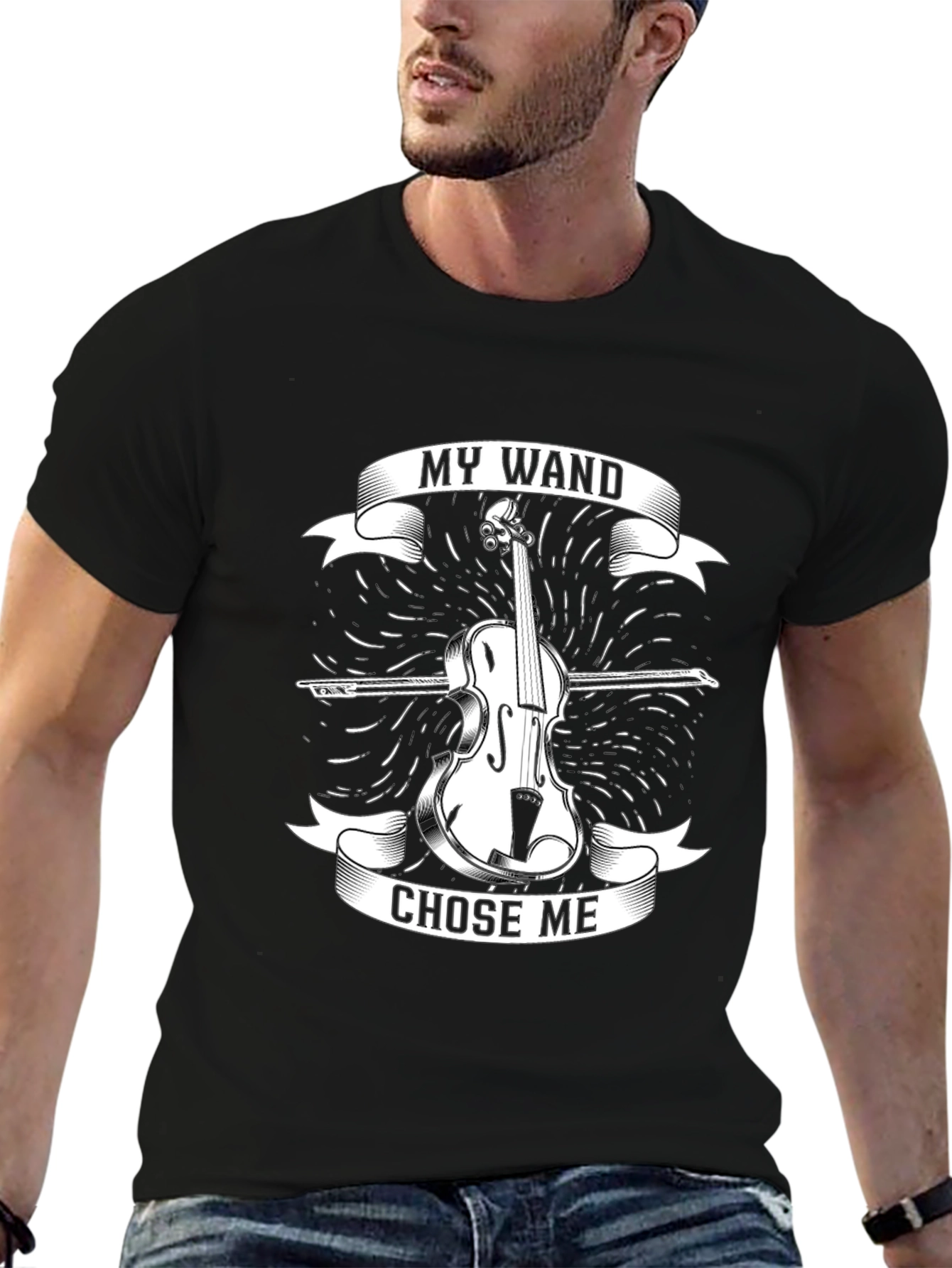 My Wand Chose Me Violin T-Shirt