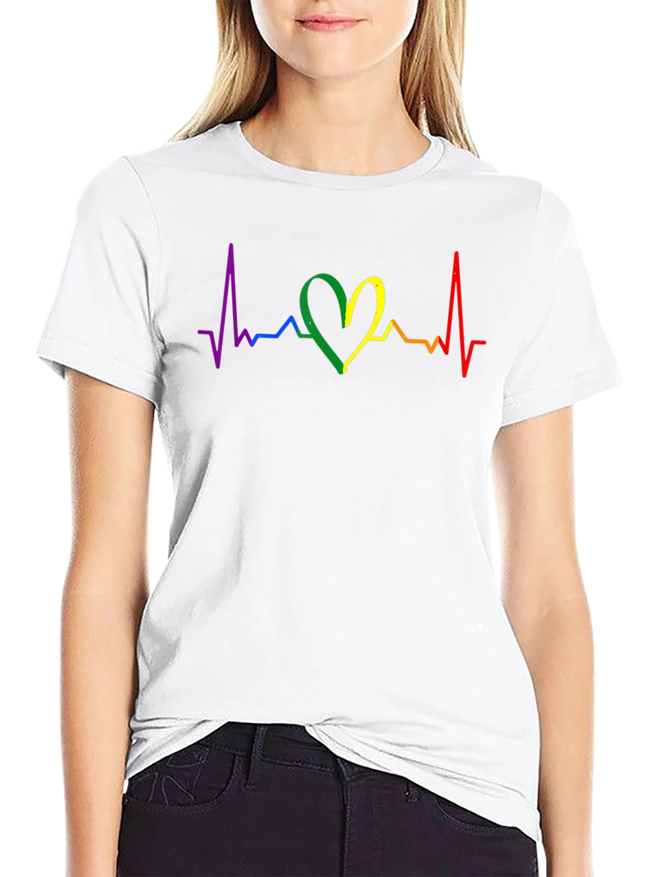 LGBTQ+ Heartbeat T-Shirt - Pride & Love