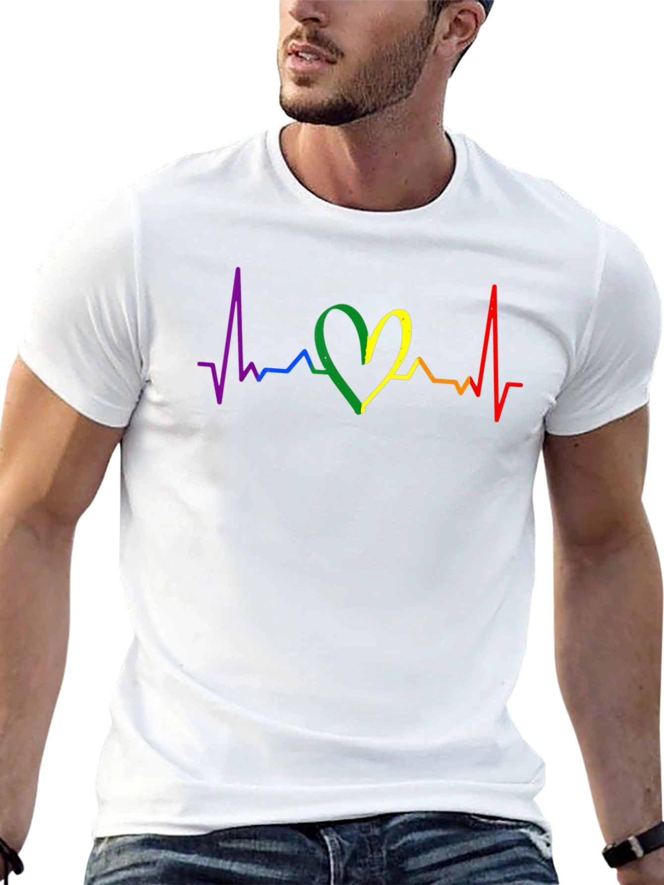 LGBTQ+ Heartbeat T-Shirt - Pride & Love