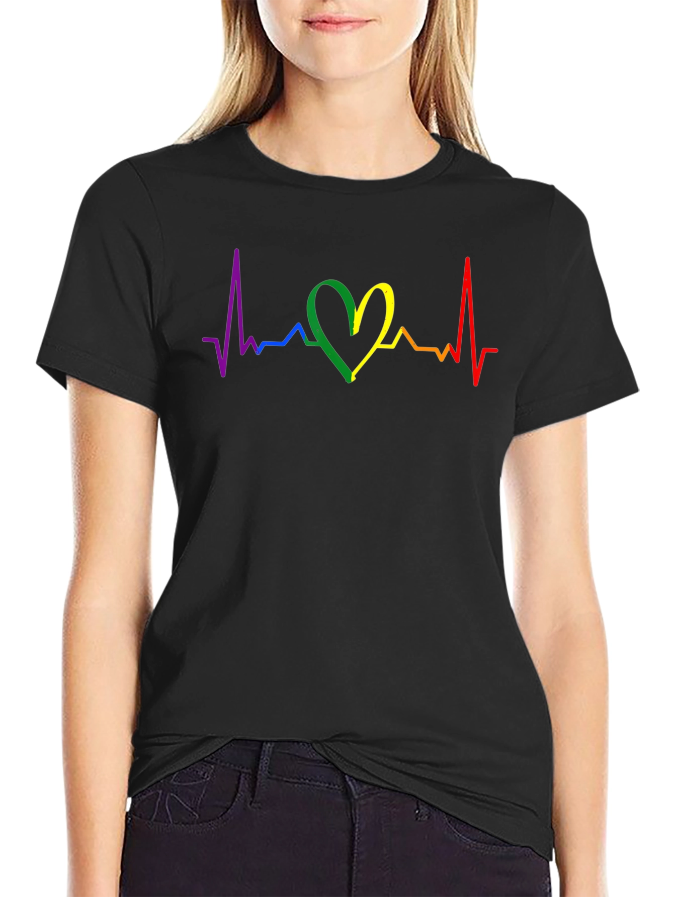 LGBTQ+ Heartbeat T-Shirt - Pride & Love