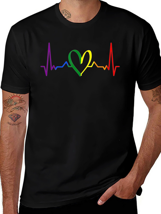 LGBTQ+ Heartbeat T-Shirt - Pride & Love