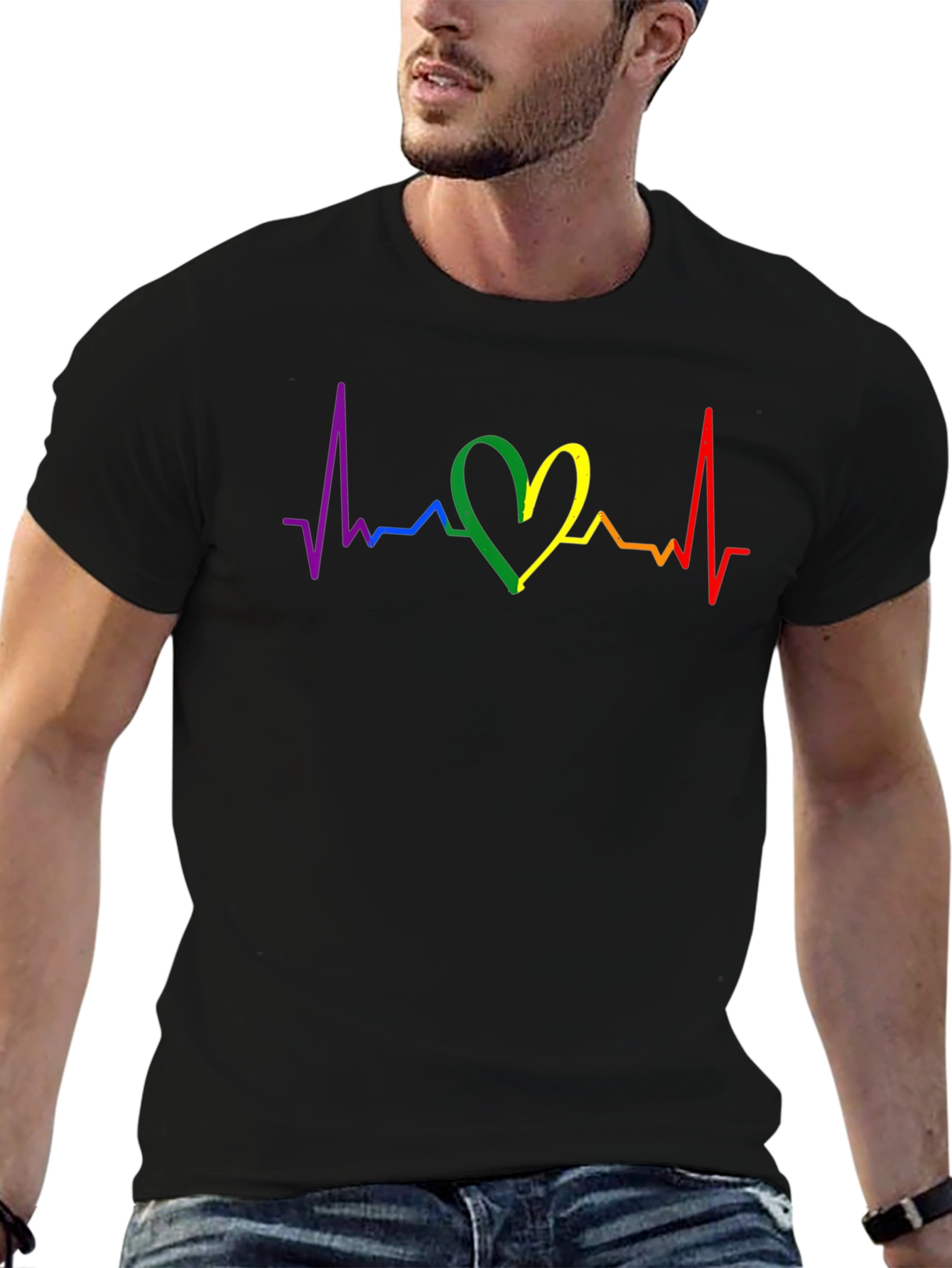 LGBTQ+ Heartbeat T-Shirt - Pride & Love